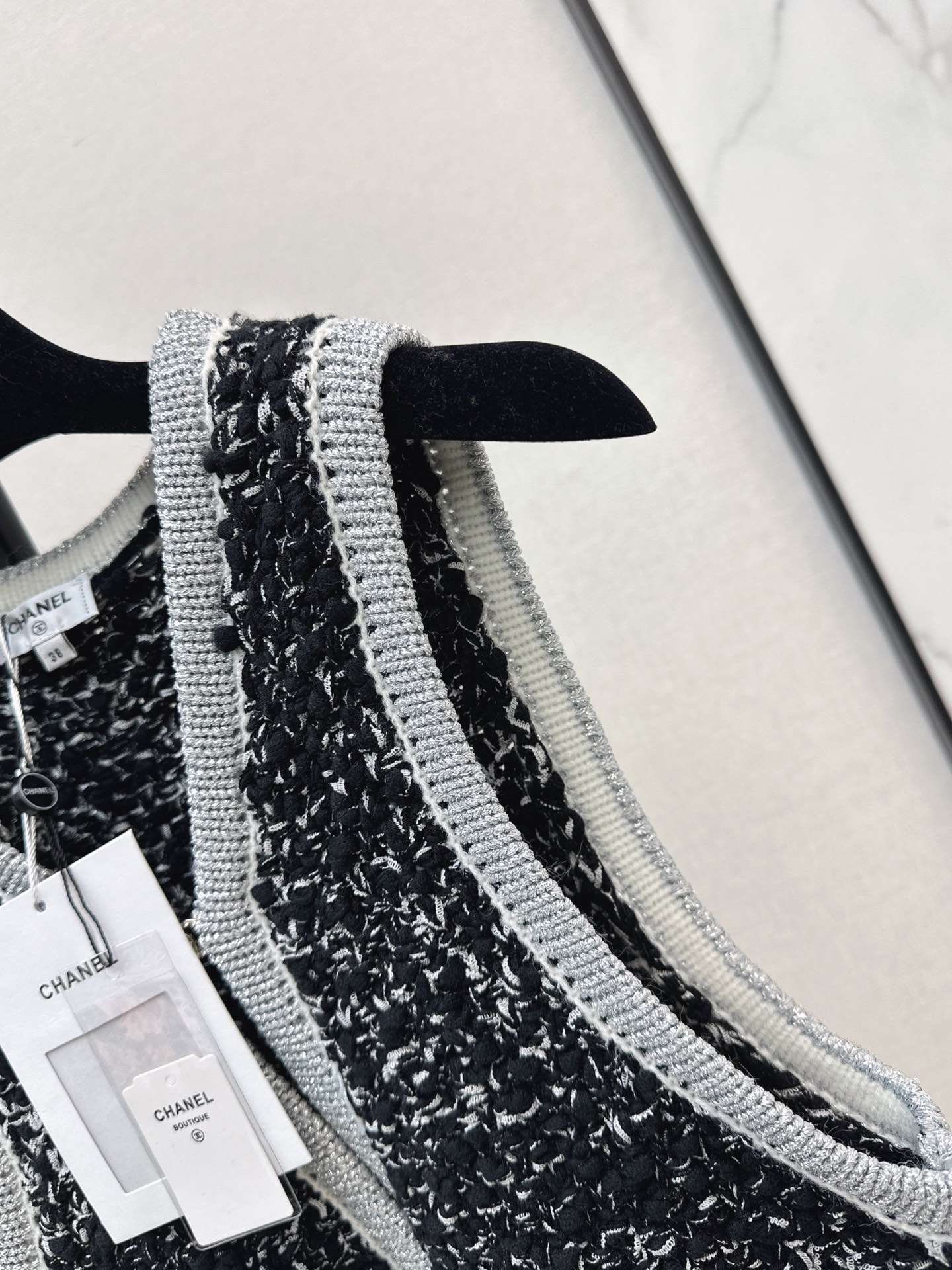 Chan 26fw tweed knit vest