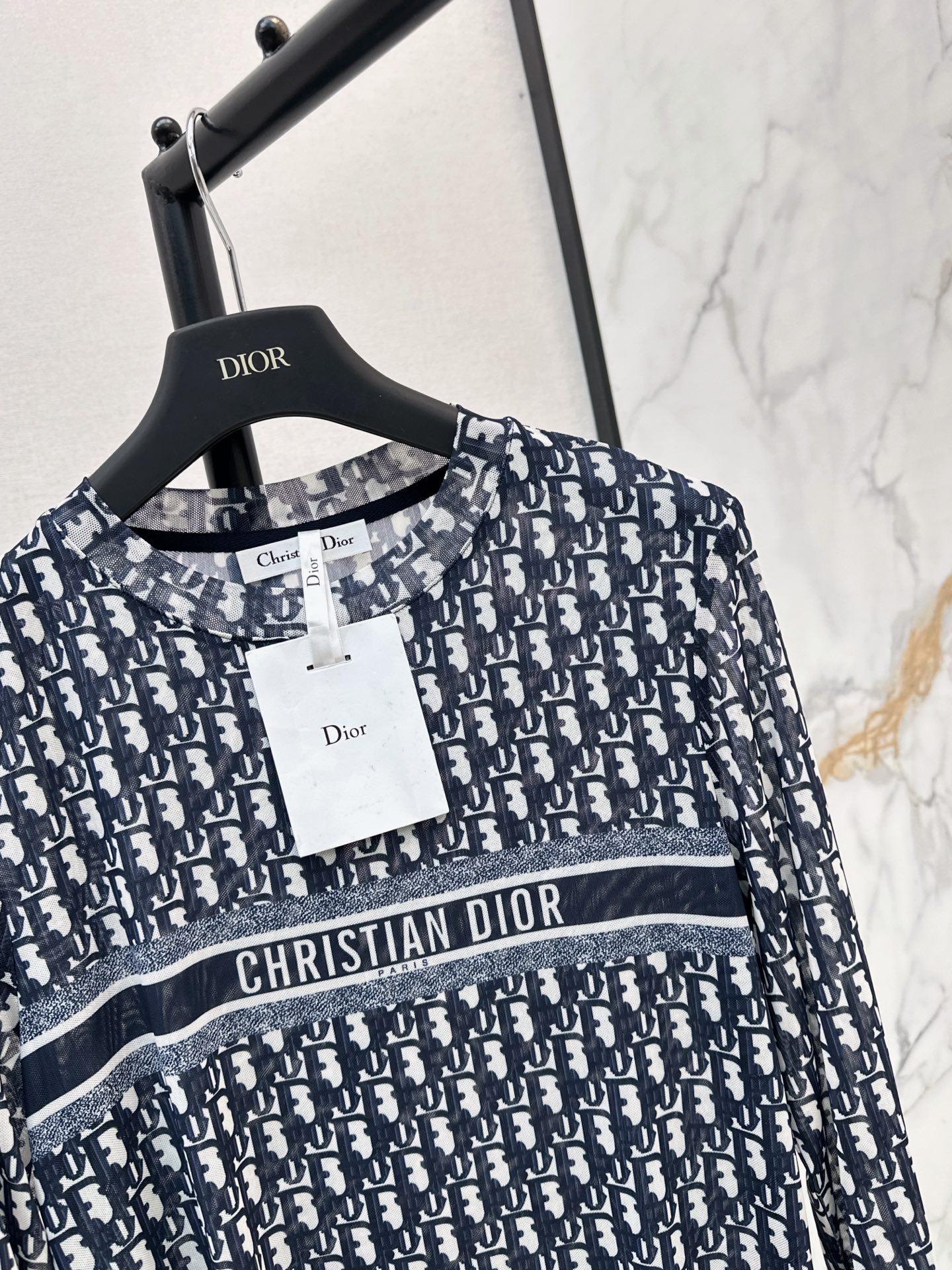 CD 26fw print mesh basic tee