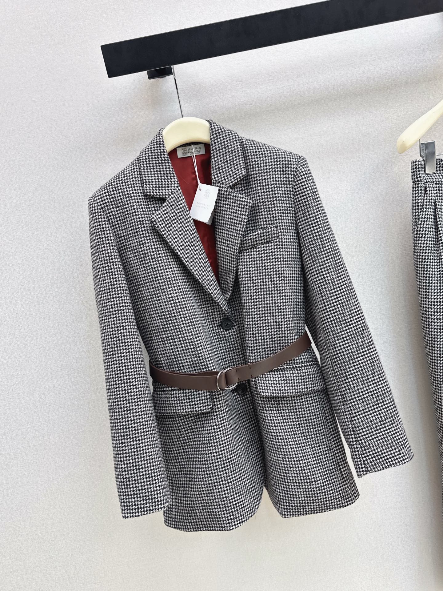 Brun 26fw houndstooth blazer