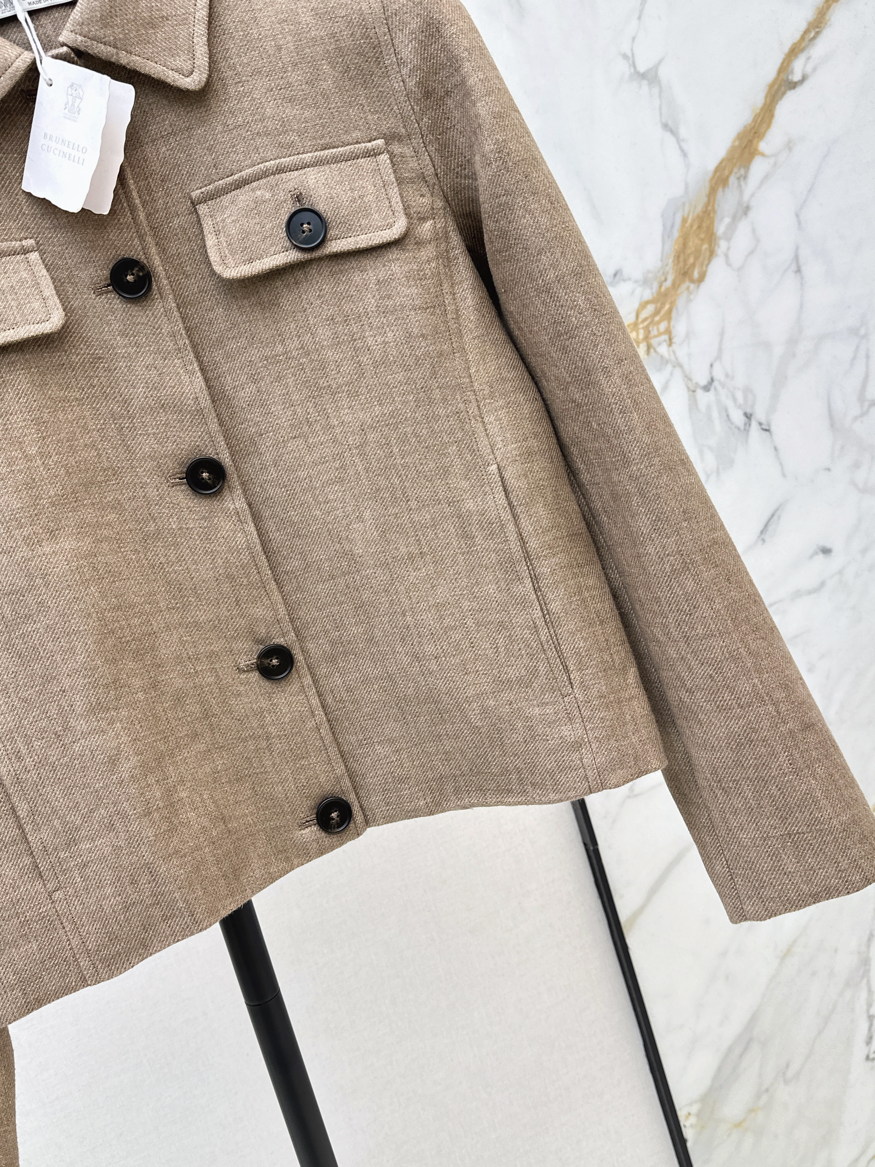 Brun 26ss lenen jacket