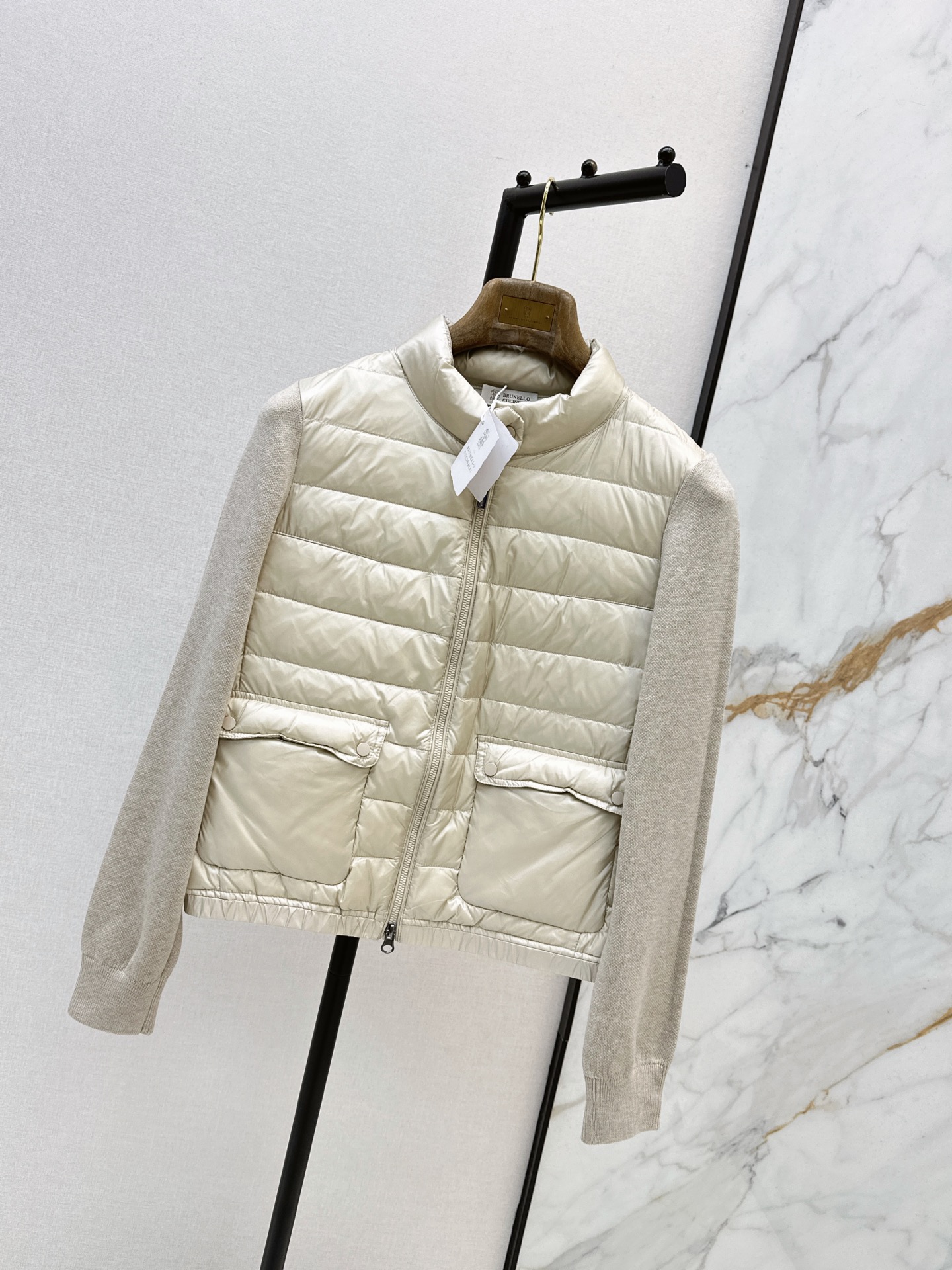 Bun 26fw knit contract down jacket