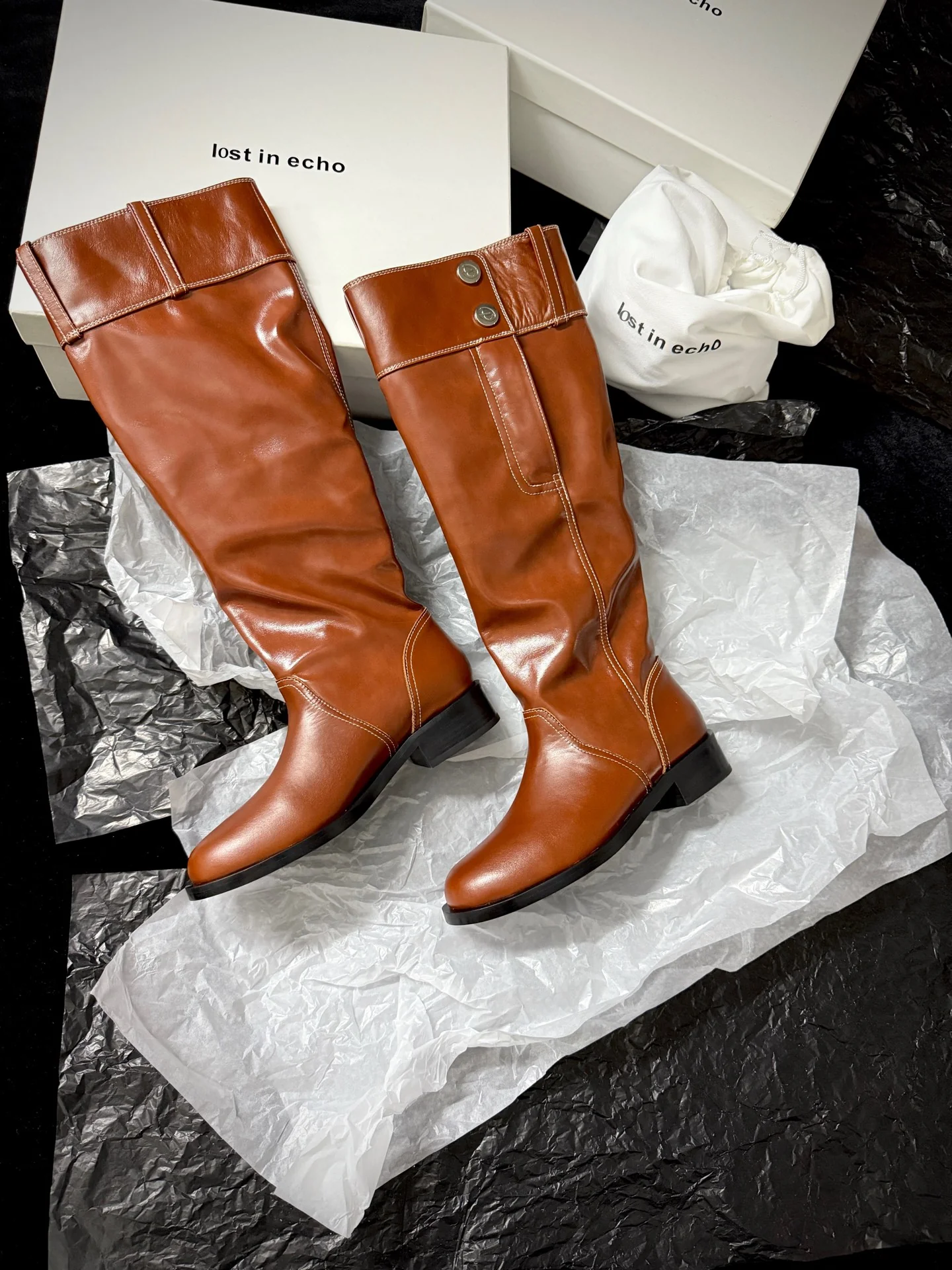 Lost 25fw slouch boots