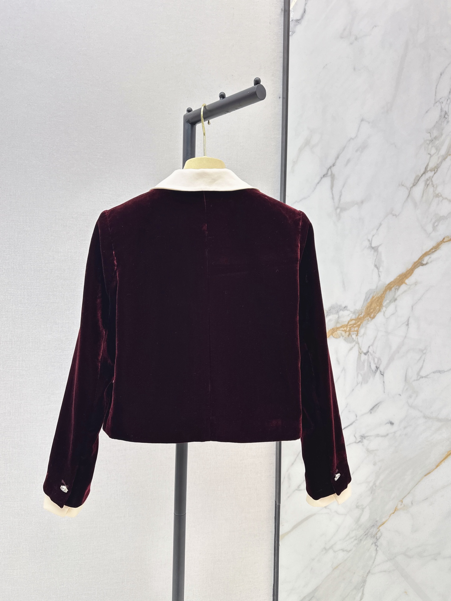 Miu 26fw rhinestone velvet jacket