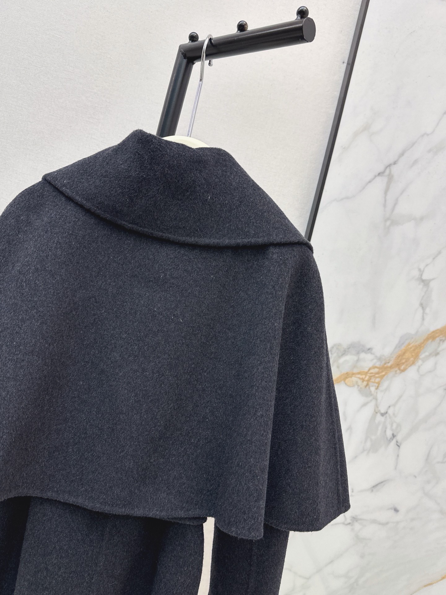 Chol 26fw detachable woolen cape overcoats