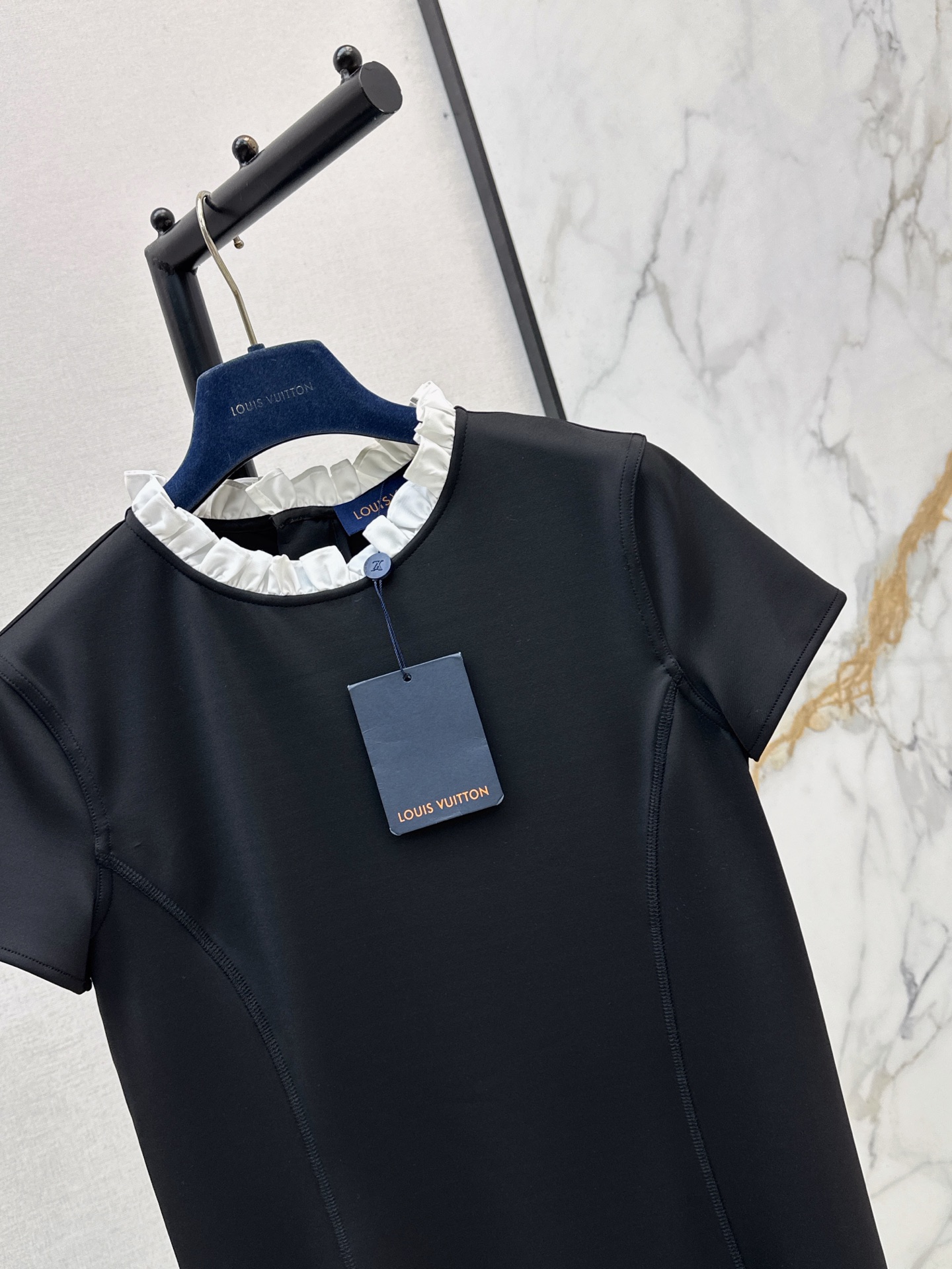 Loui 26ss ruffle trim dress