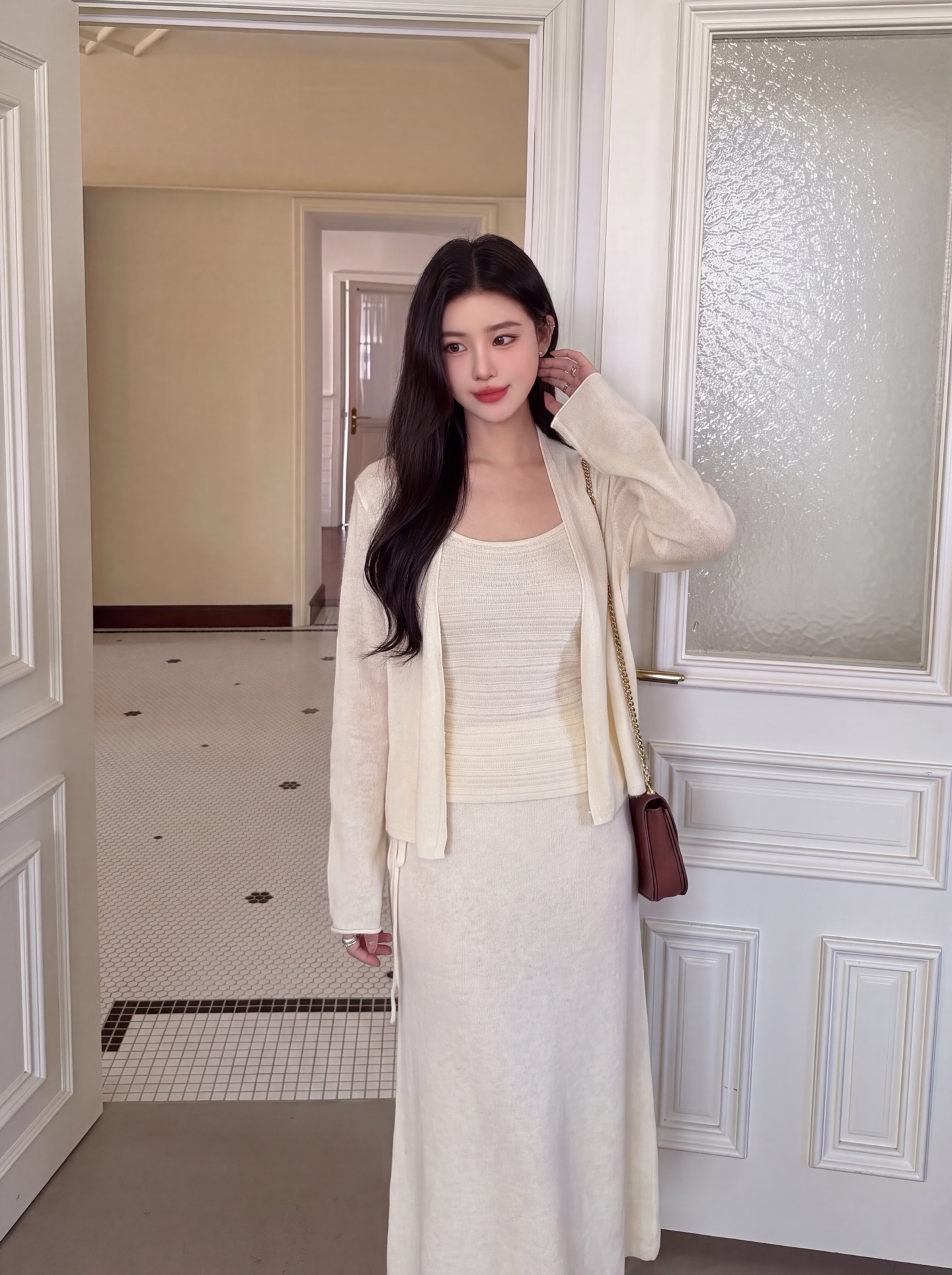 Ralp 26fw knit vest cardigan skirt sets