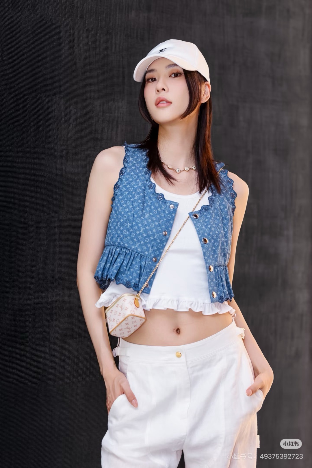 Loui 26ss sleeveless denim top