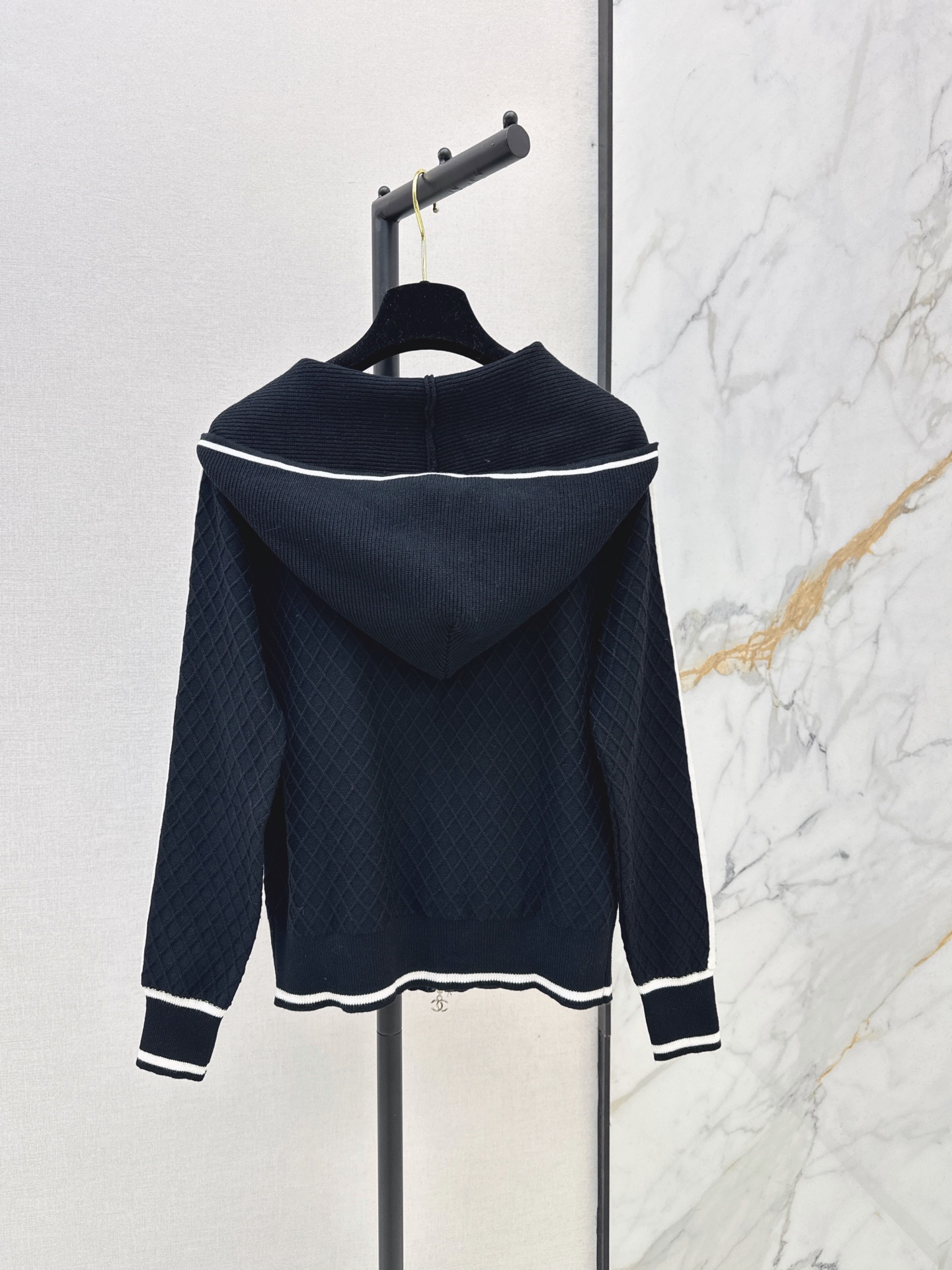 Chan 26fw hooded knit cardigan