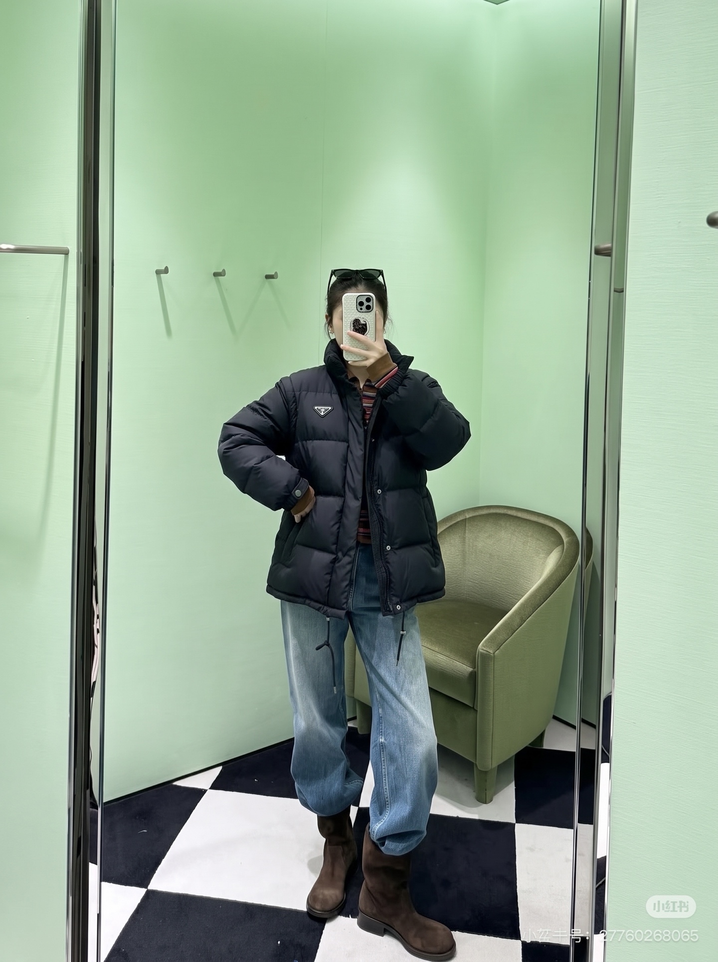 Pra 26fw detachable sleeve down jacket