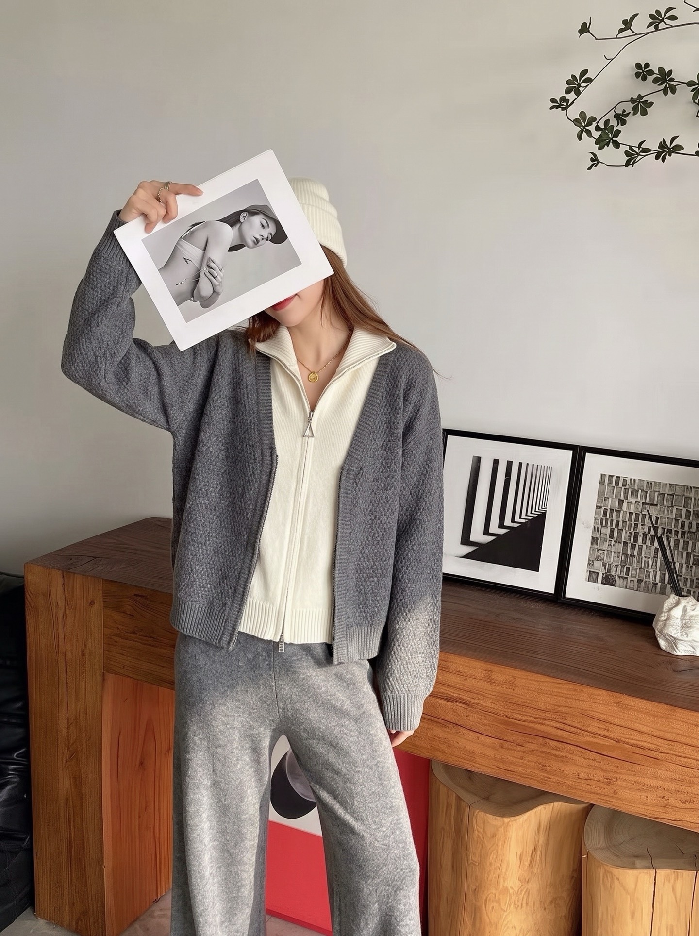 Max 26fw wool cardigan pants sets