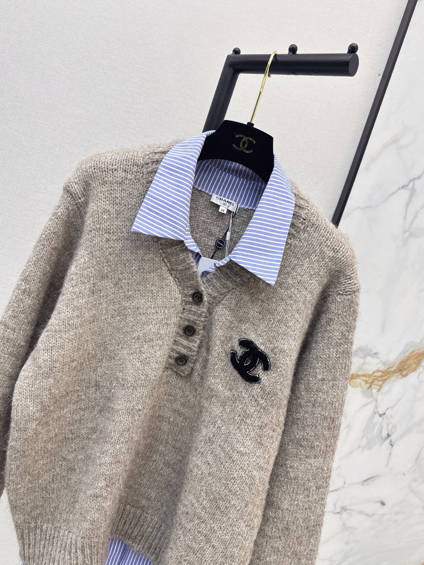 Chan 26fw 2in1 sweater