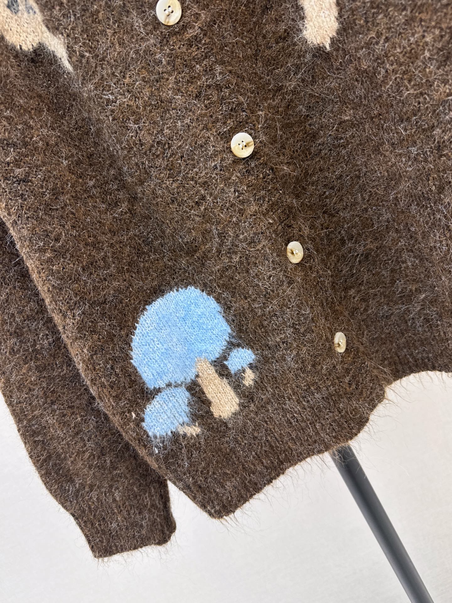 Miu 26fw jacquard knit cardigan