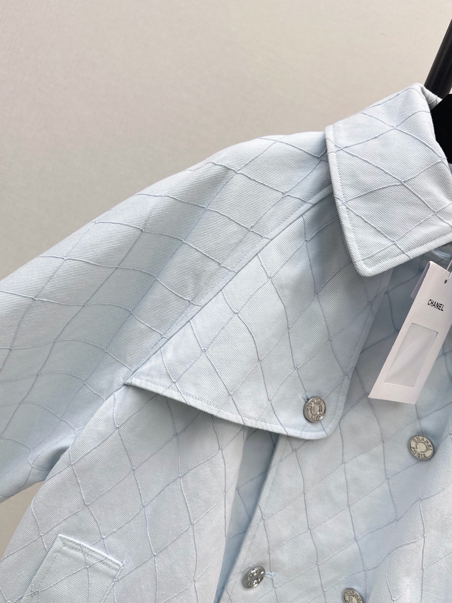 Chan 26fw denim cropped trench coats