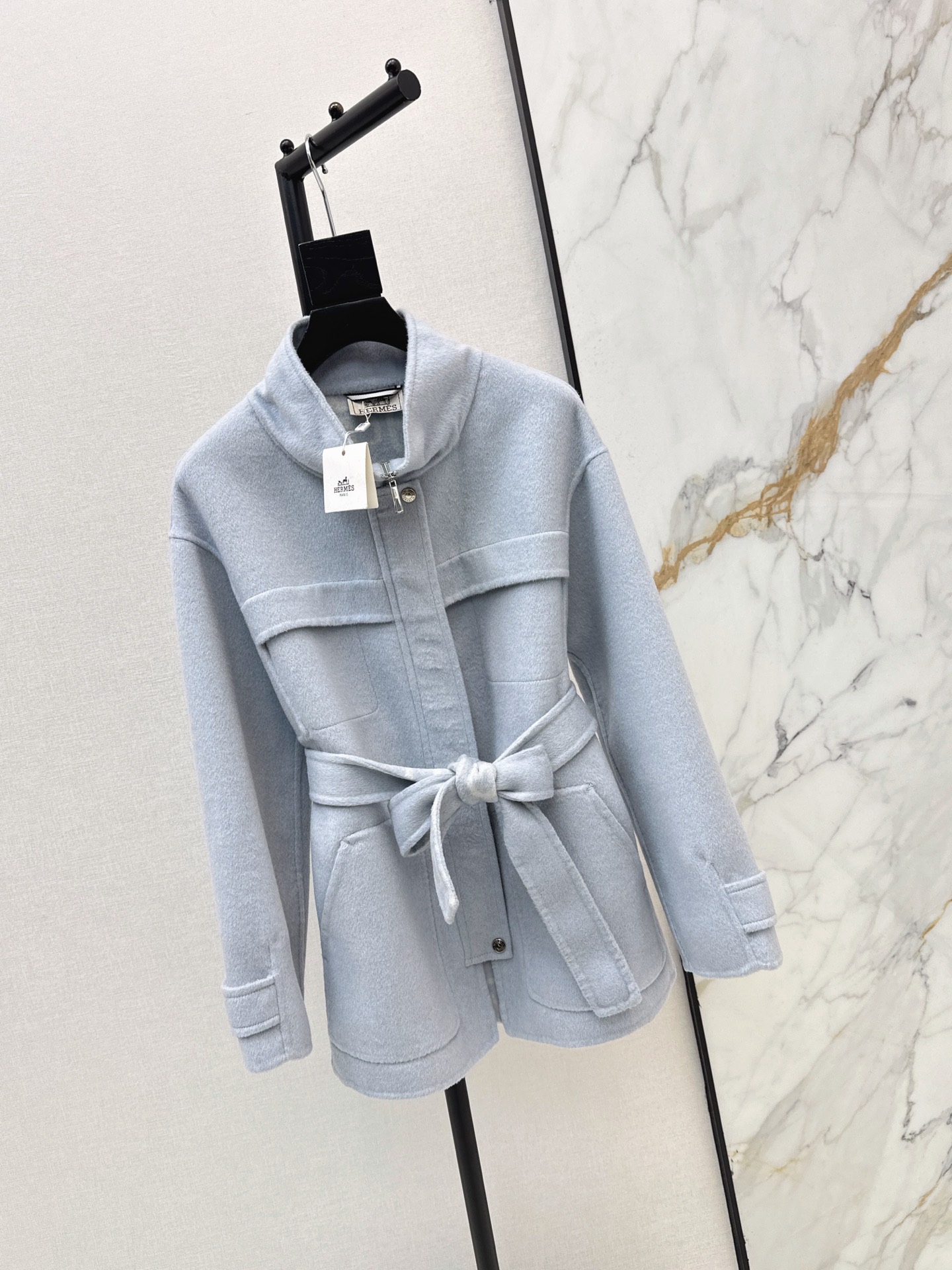 Her 26fw cashmere belted jacket