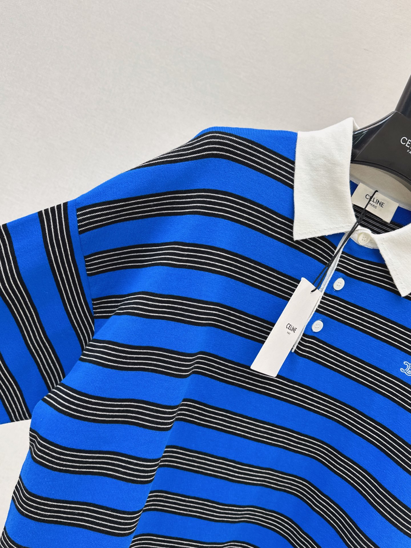 Celi 26fw stripe polo knitwear
