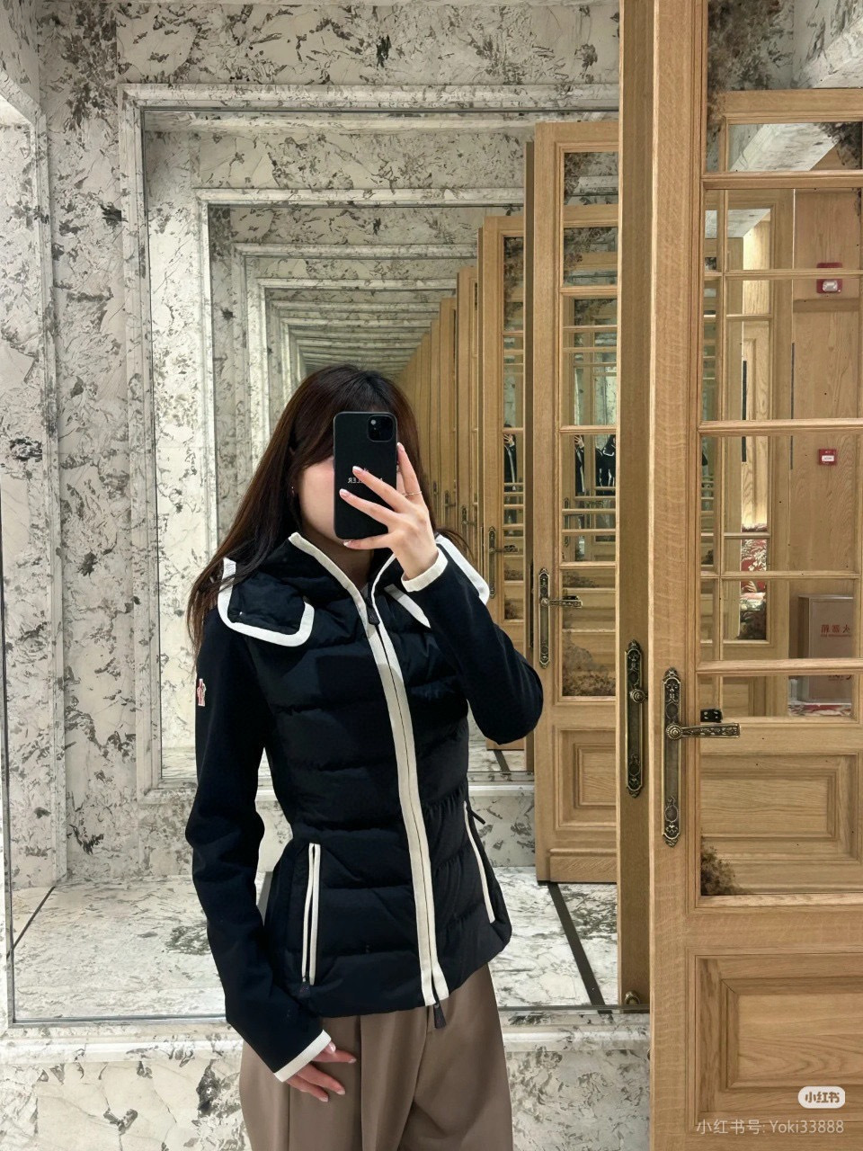 Monc 26fw hooded down ski jacket