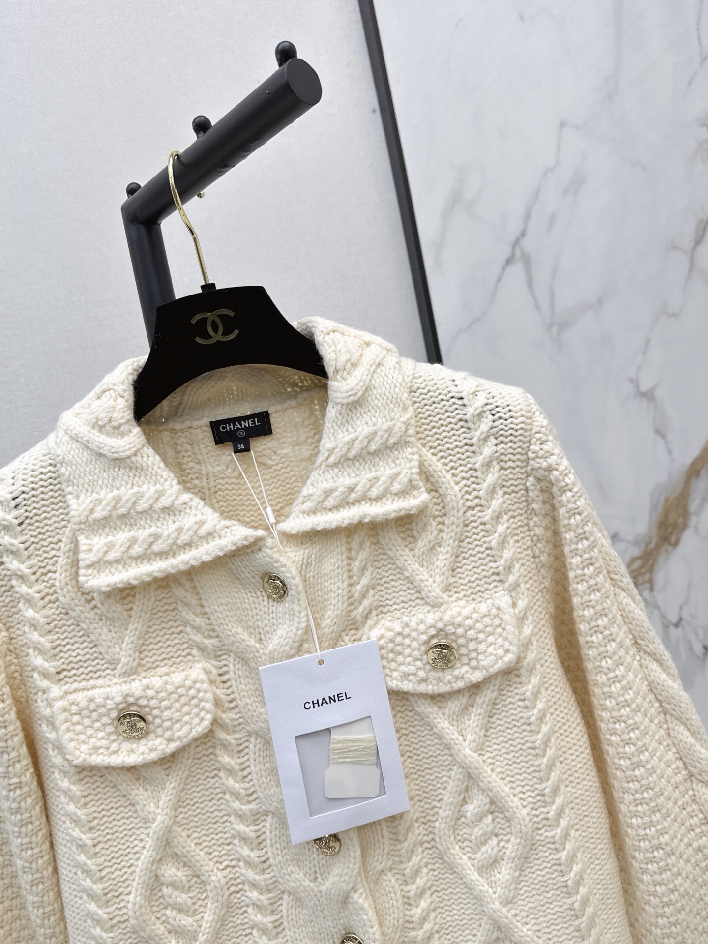 Chan 26fw reffule knit cardigan