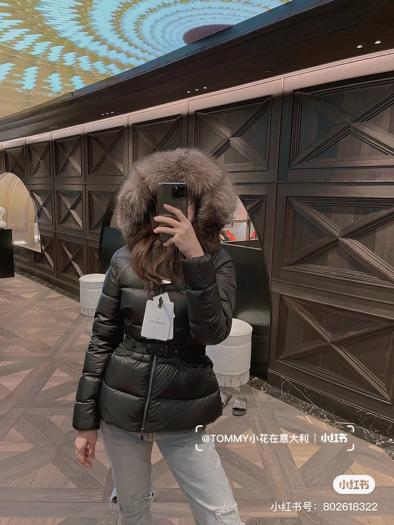 Monc 26fw hooded down jacket
