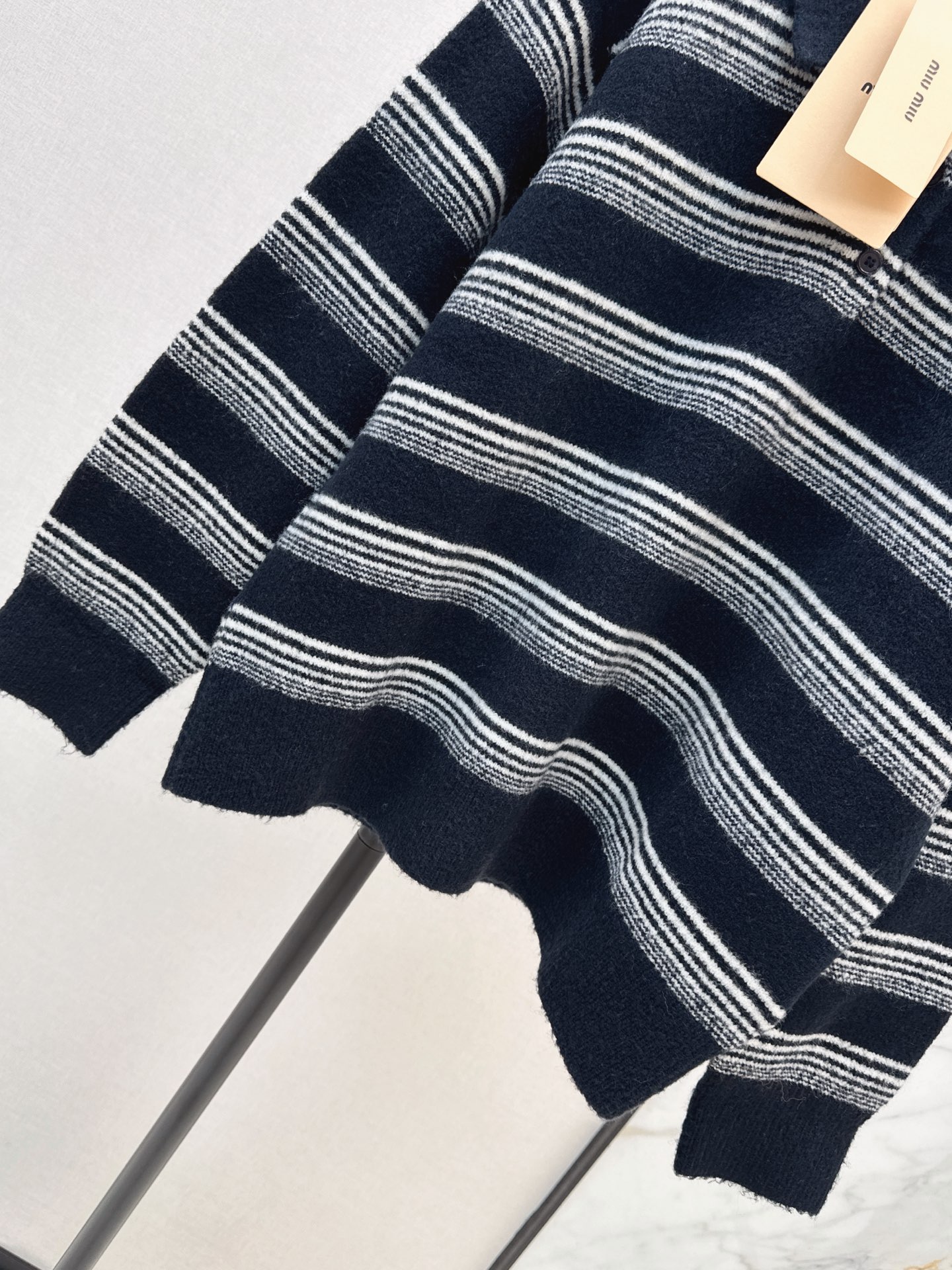 Miu 26fw stripe polo knitwear