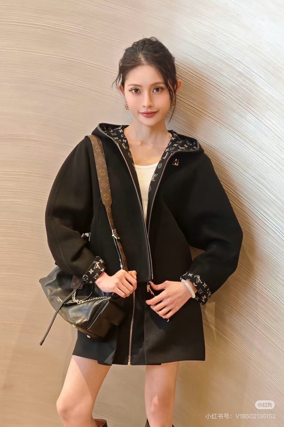 Loui 26fw hooded cropped jacket
