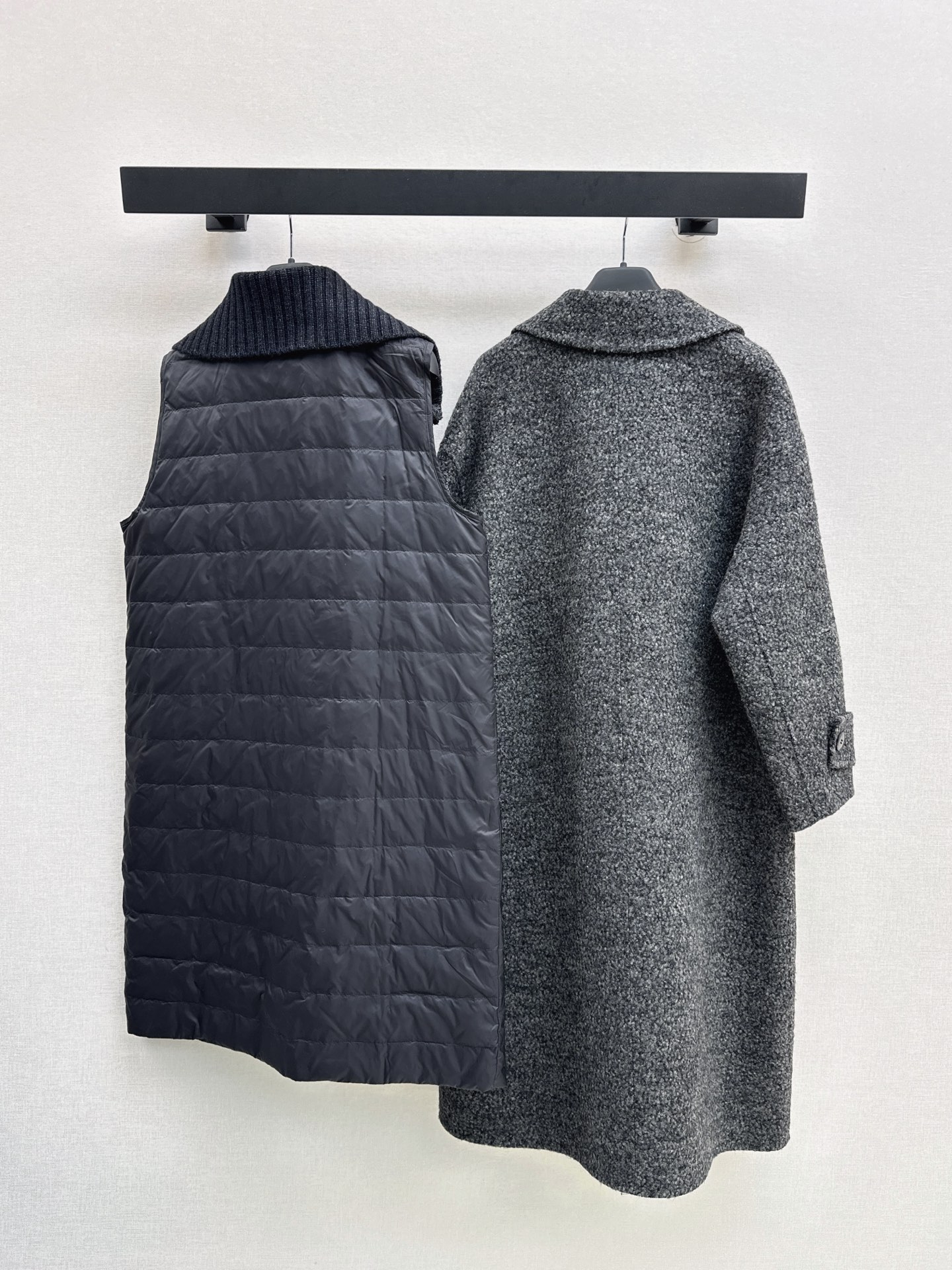 Max 26fw down vest double breasted overcoats set