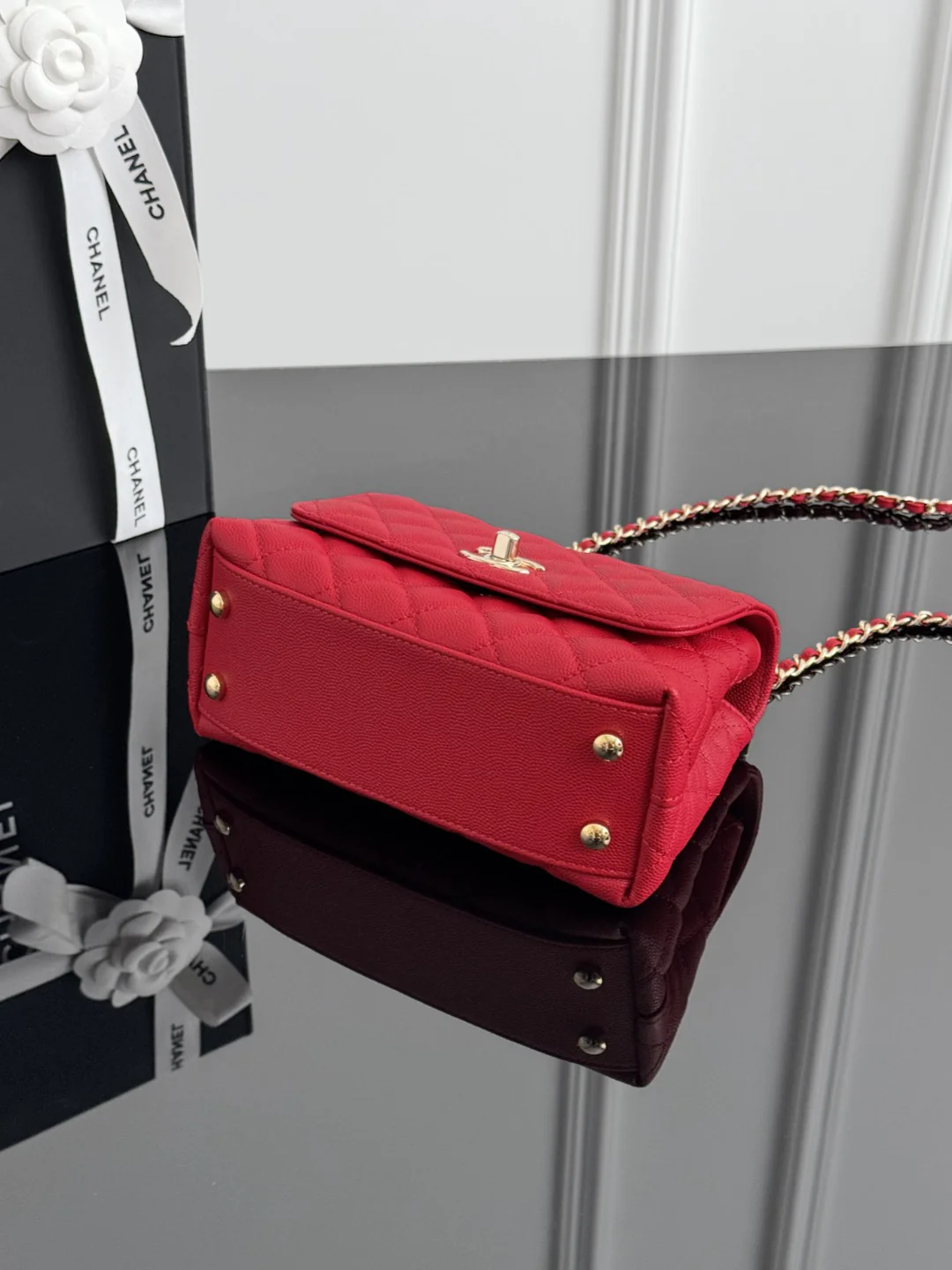 Chan mini coco handle shoulder bag