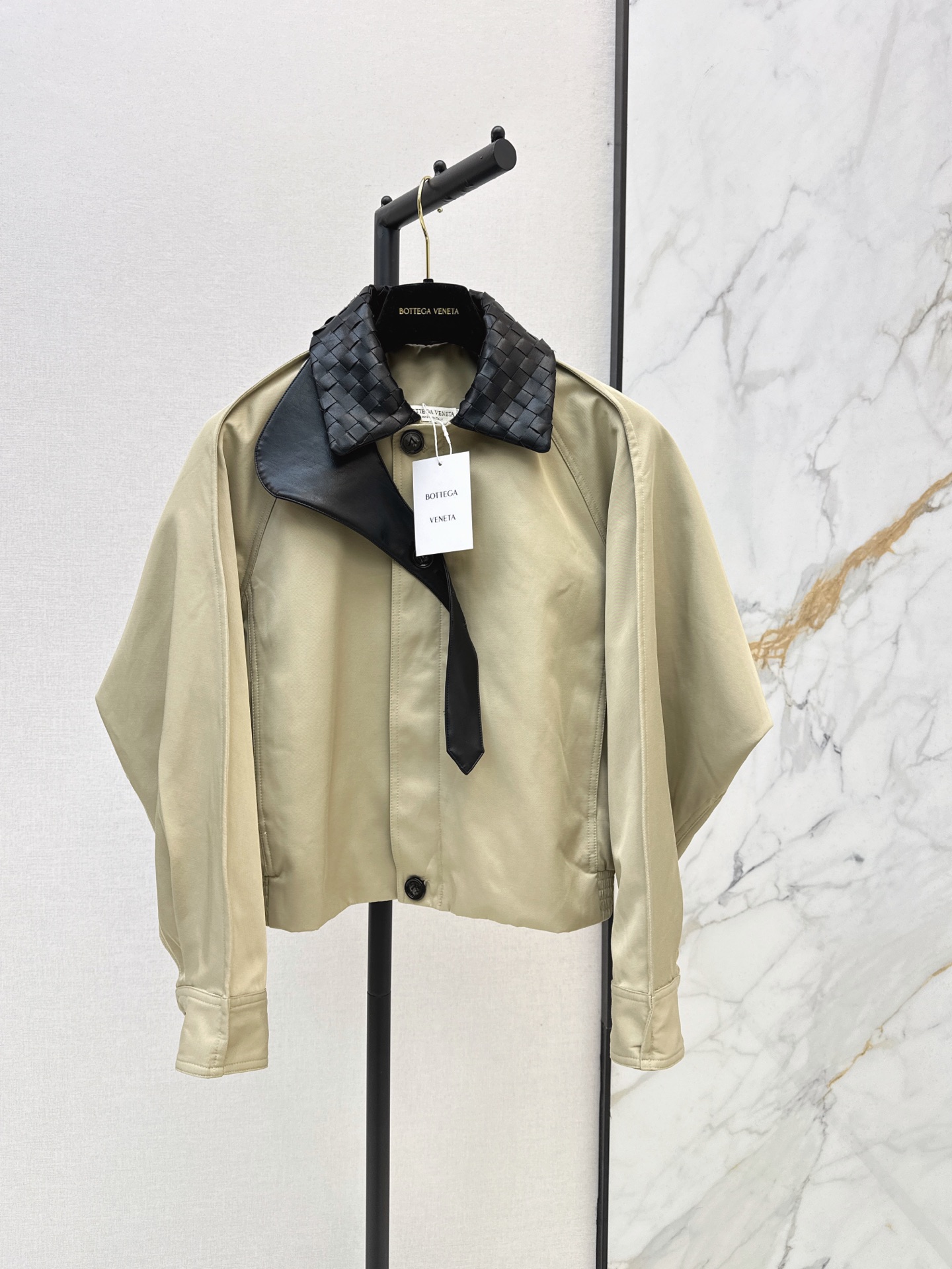 Bott 26fw woven neck cropped jacket