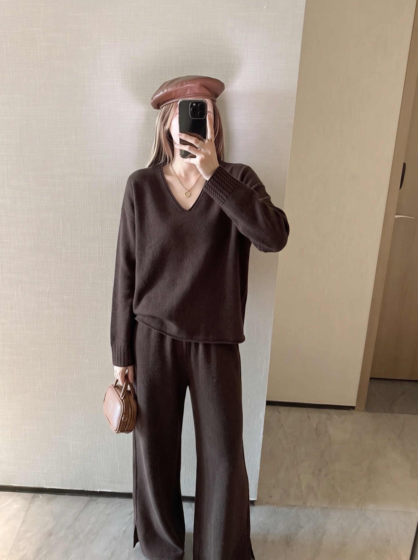 Row 26fw wool sweater pants sets