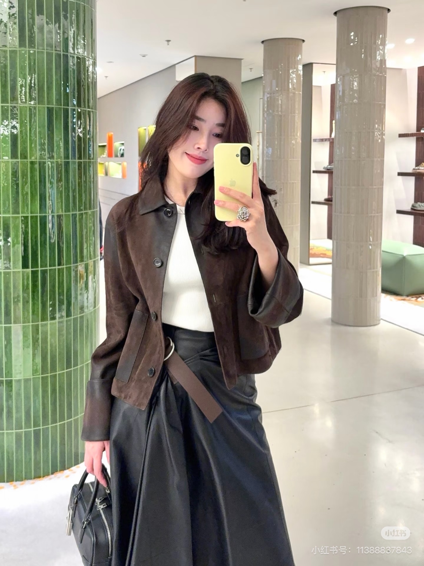 Loe 26fw suede leather jacket