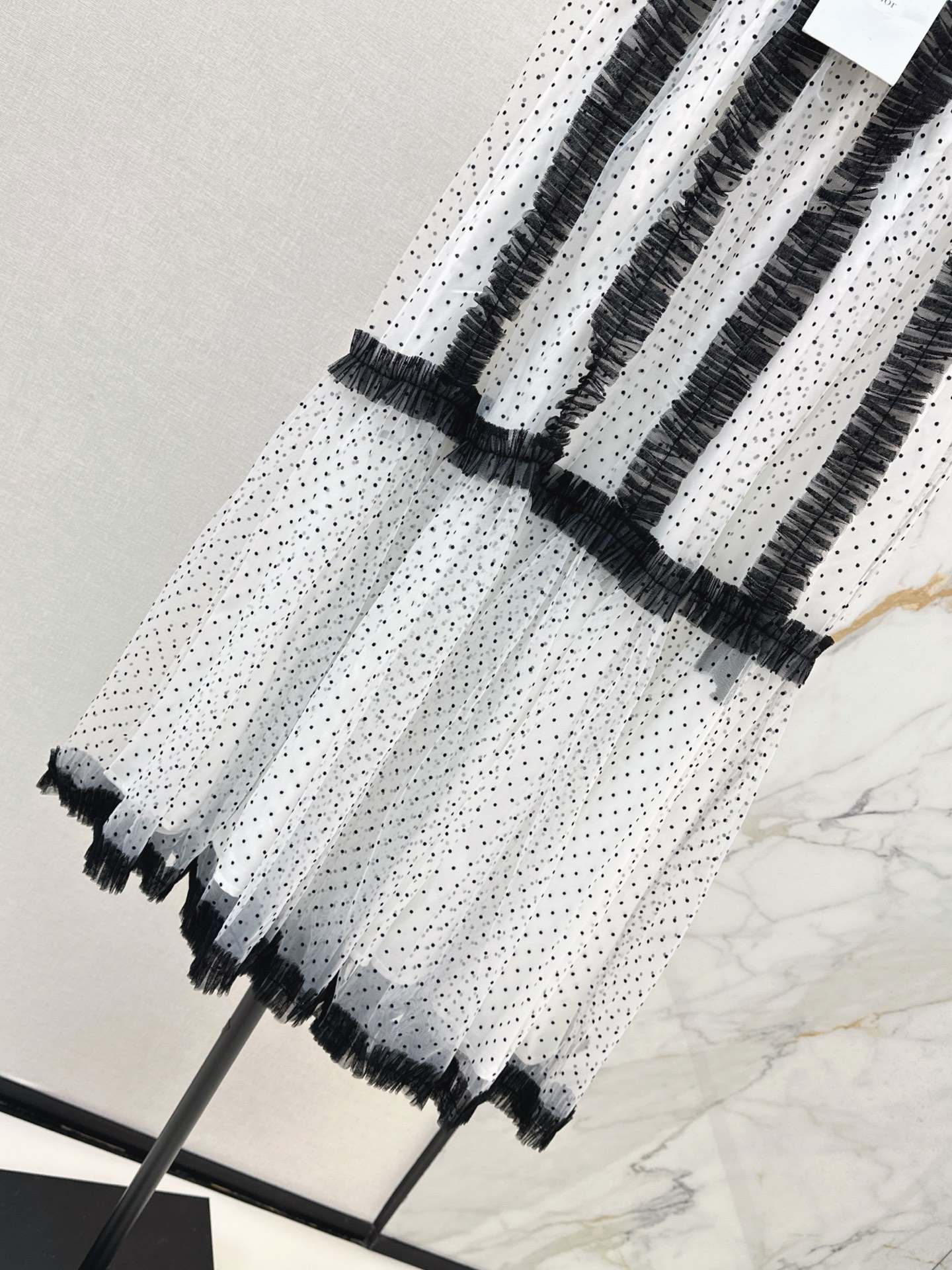 CD 26fw pokla dots mesh skirt