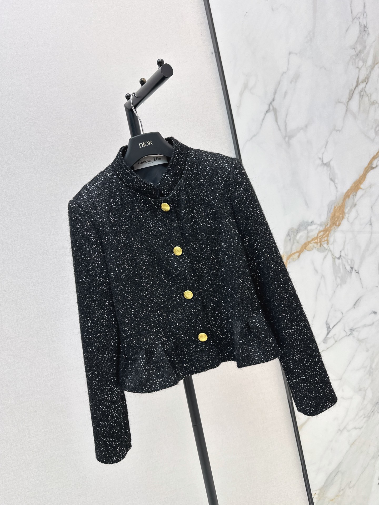 CD 26fw sequin tweed jacket