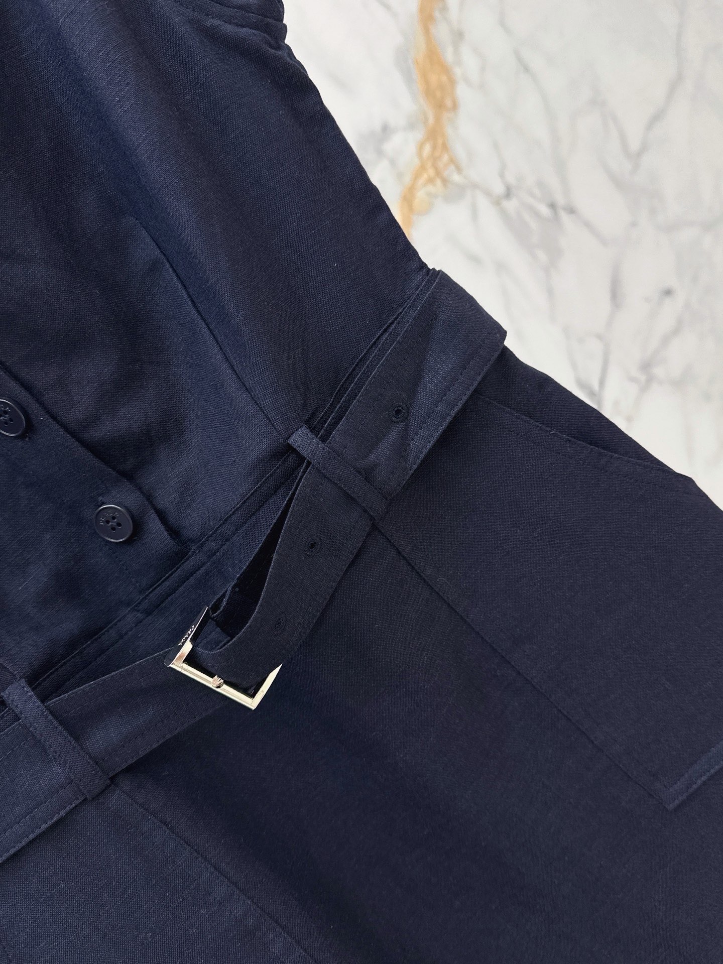 Pra 26ss sleeveless linen dress