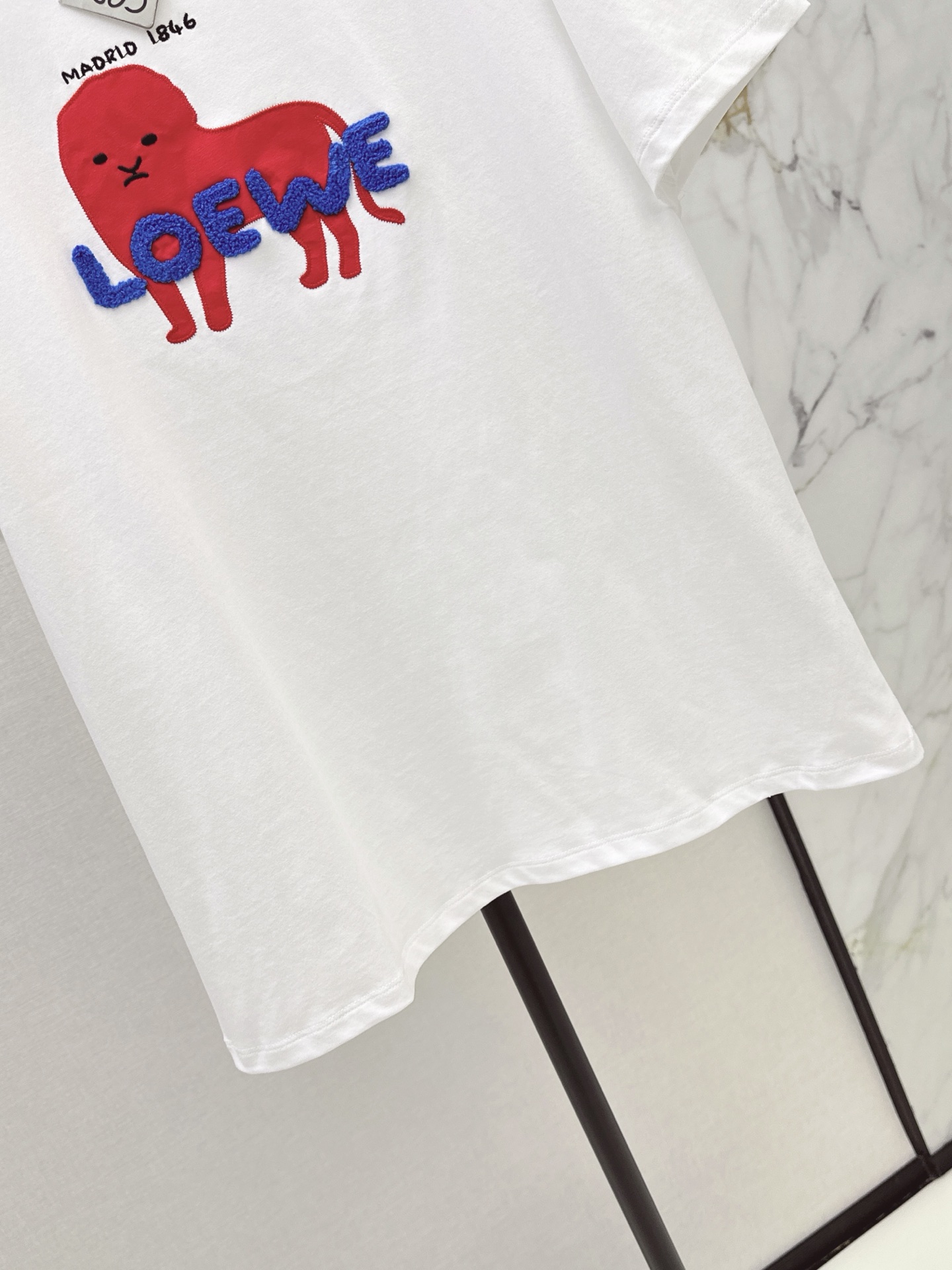 Loe 26ss print embroidery t-shirt