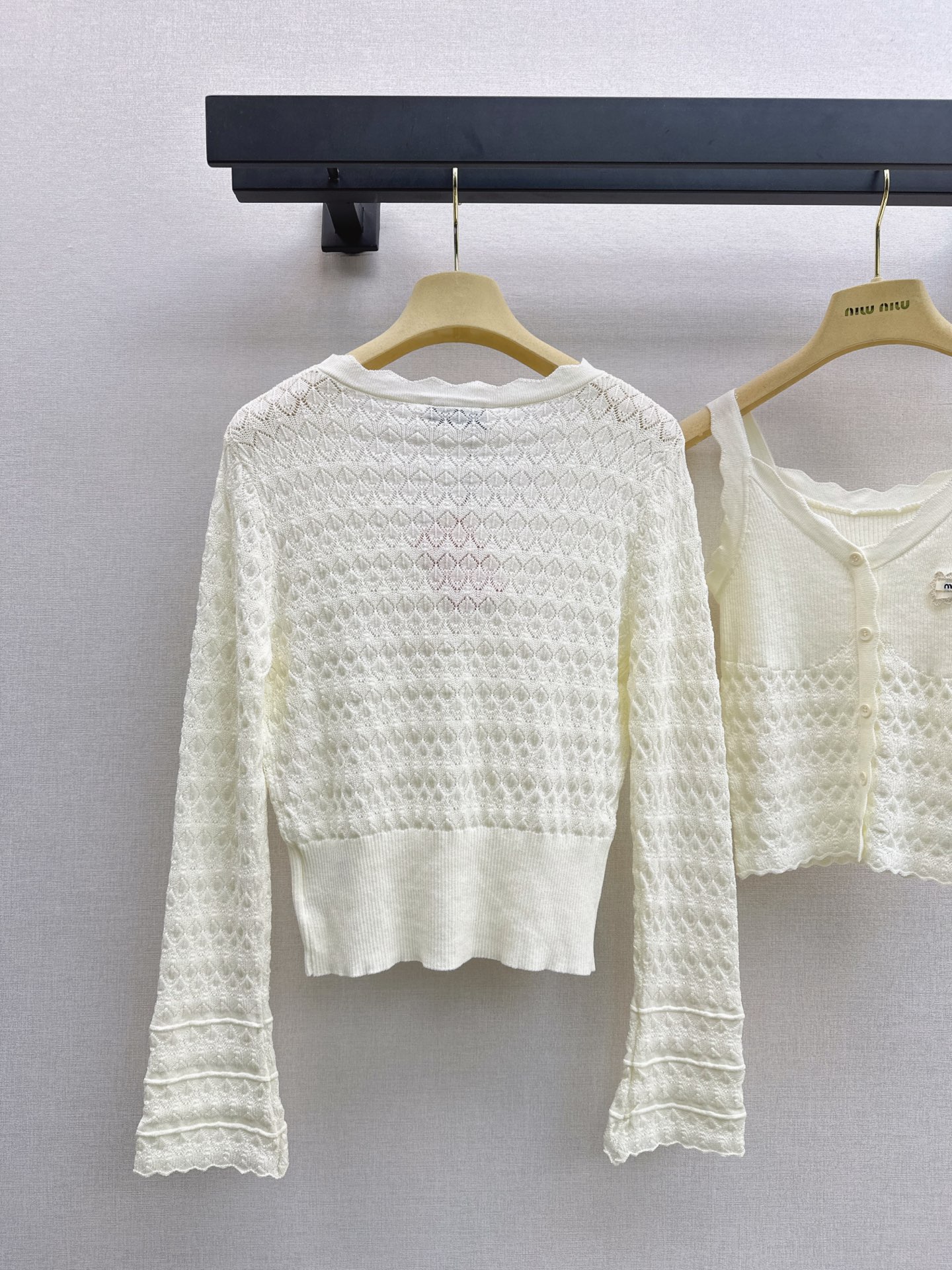 Miu 26fw knit vest cardigan sets