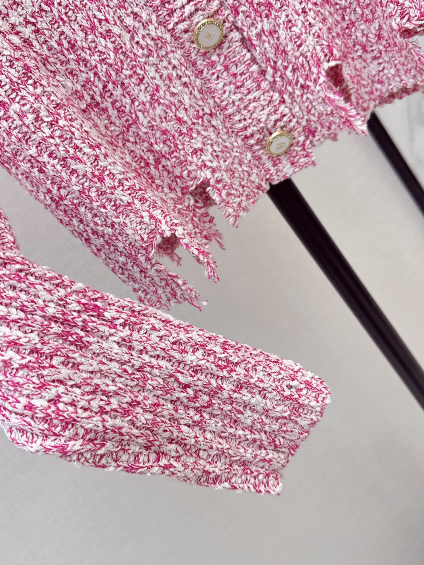 Chan 26fw cropped knit cardigan