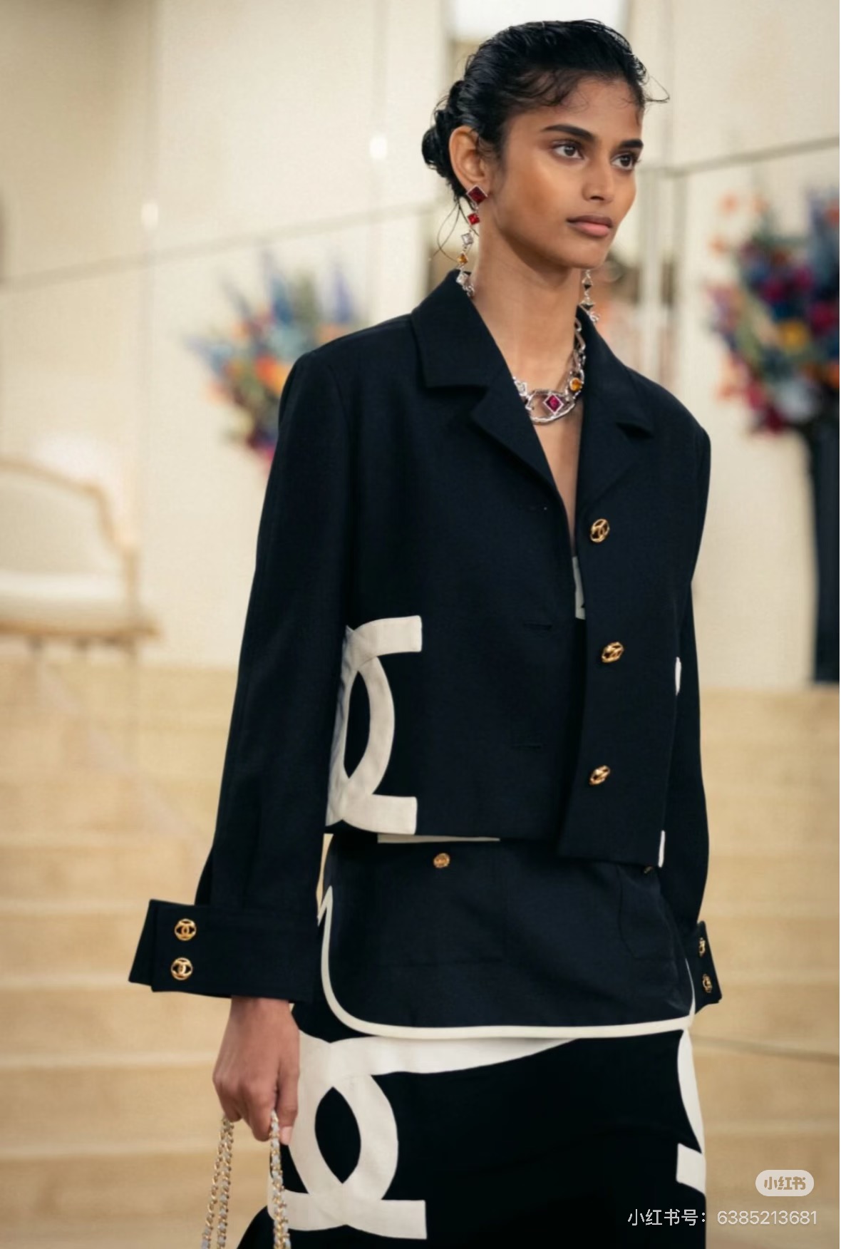 Chan 26fw cropped woven jacket