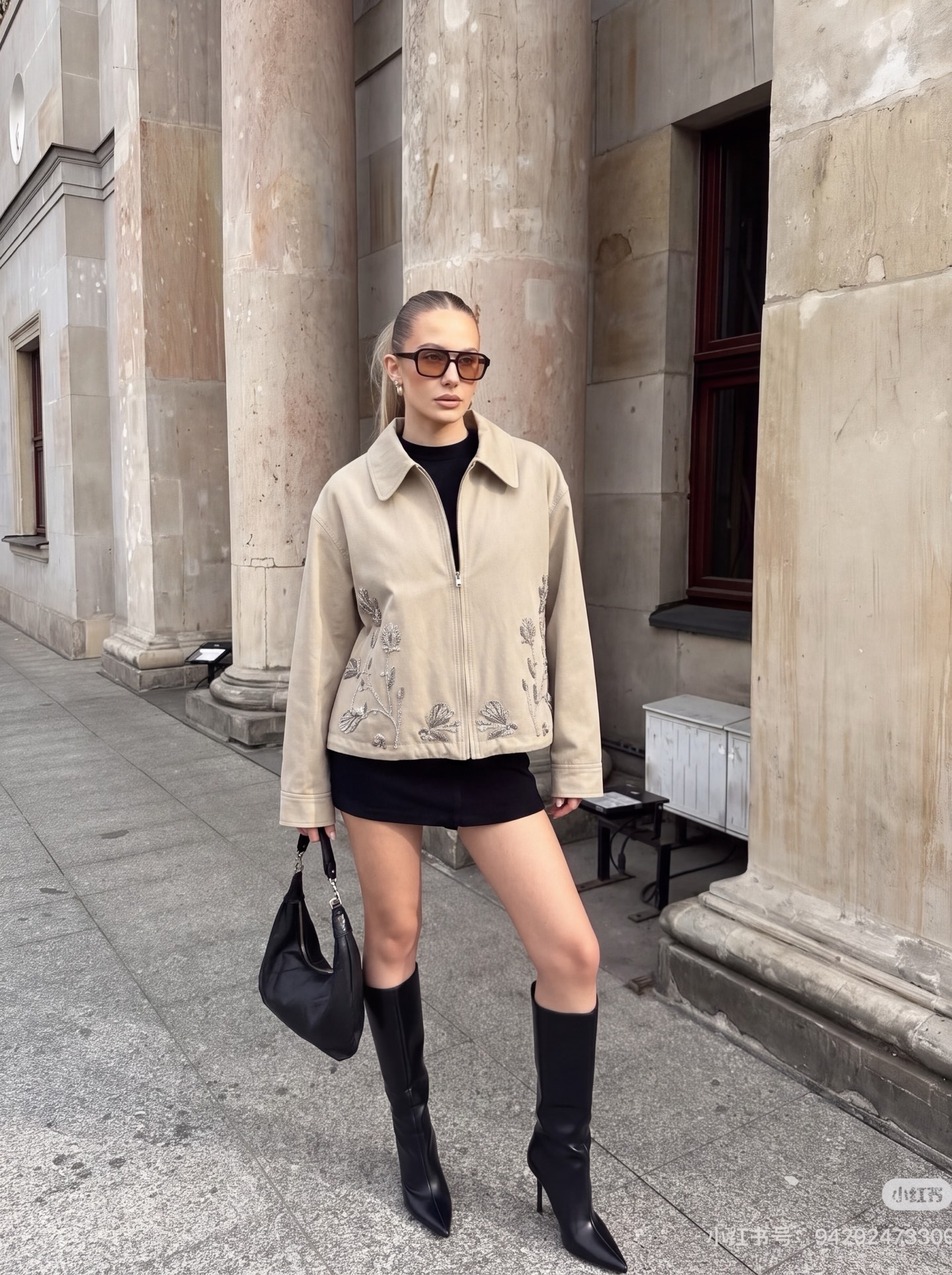 Miu 26fw beading cropped trench coats