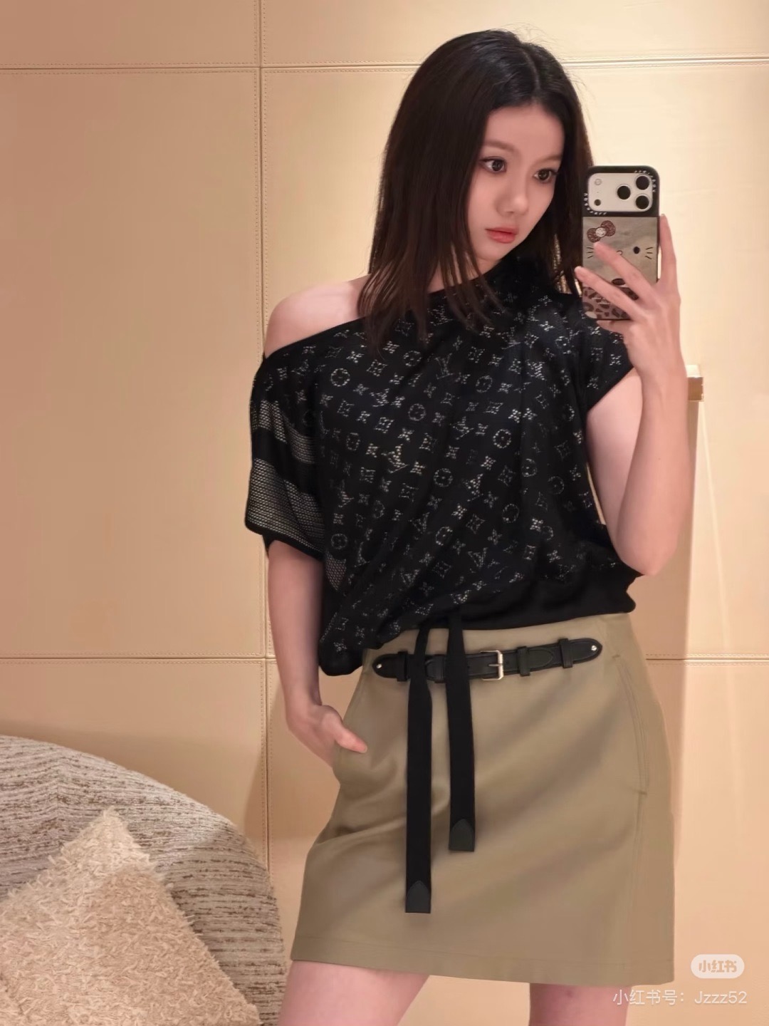 Loui 26ss print tie-hem top