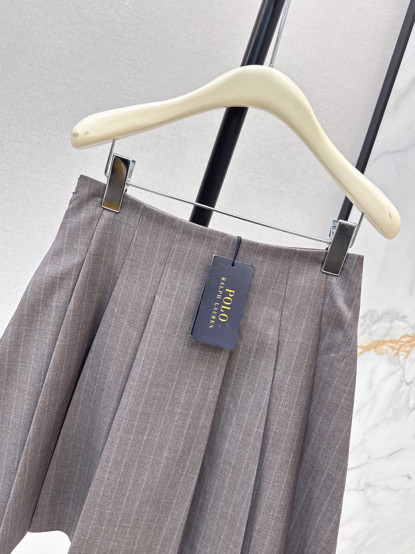 Ralp 26fw stripe pleated skirt