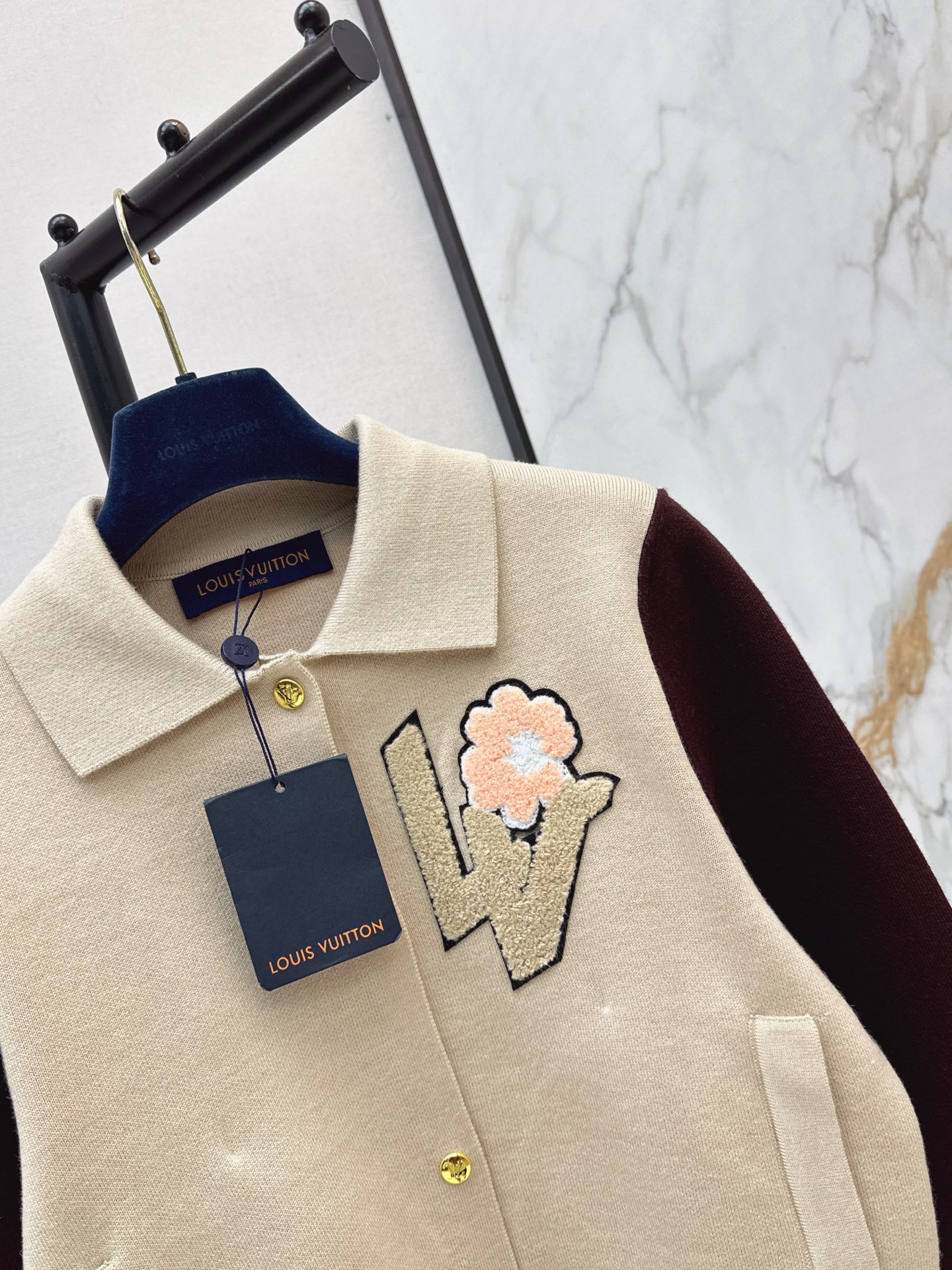 Loui 26fw contract knit bomber jacket