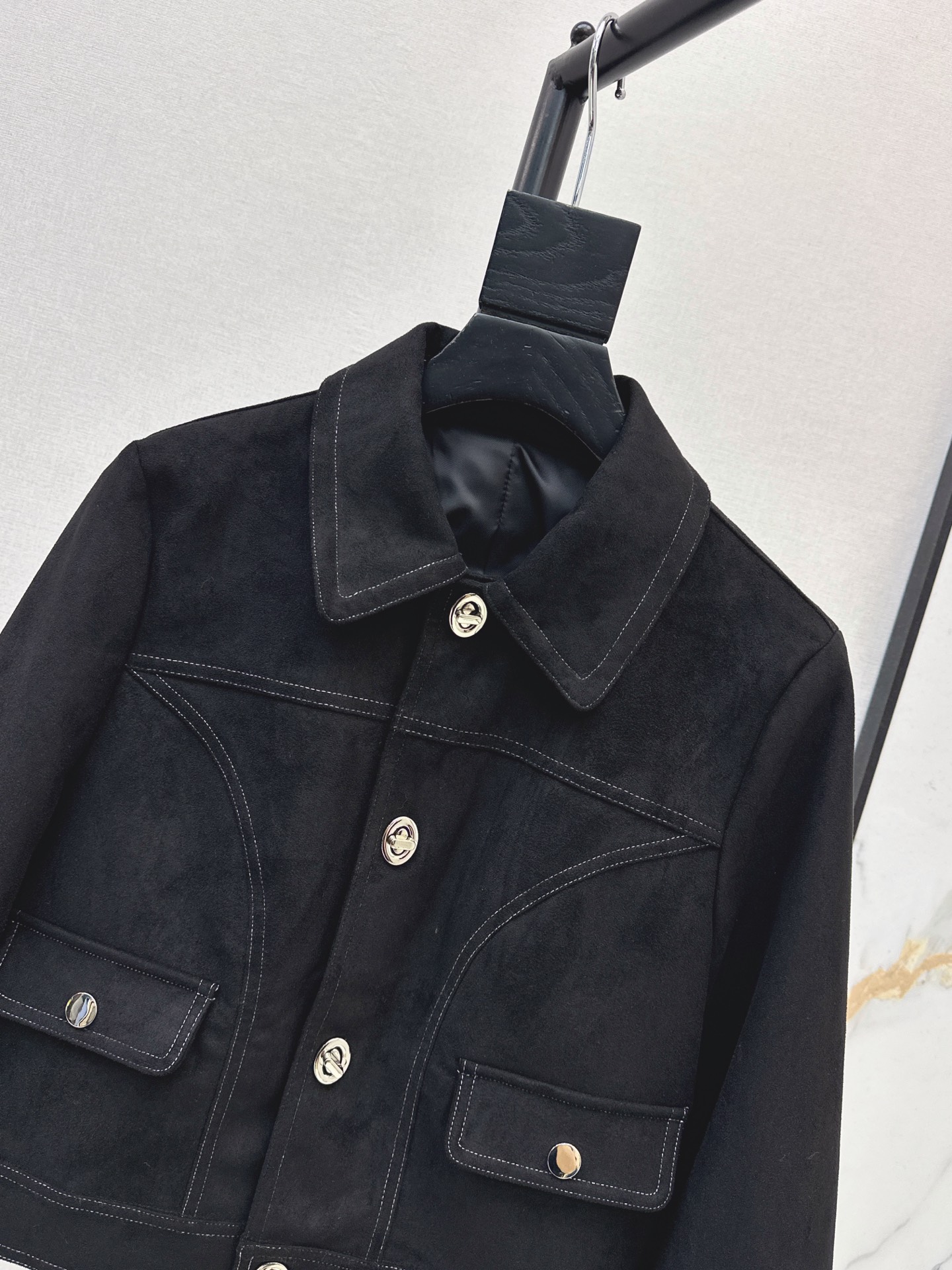 Bott 26fw suede-fleece jacket