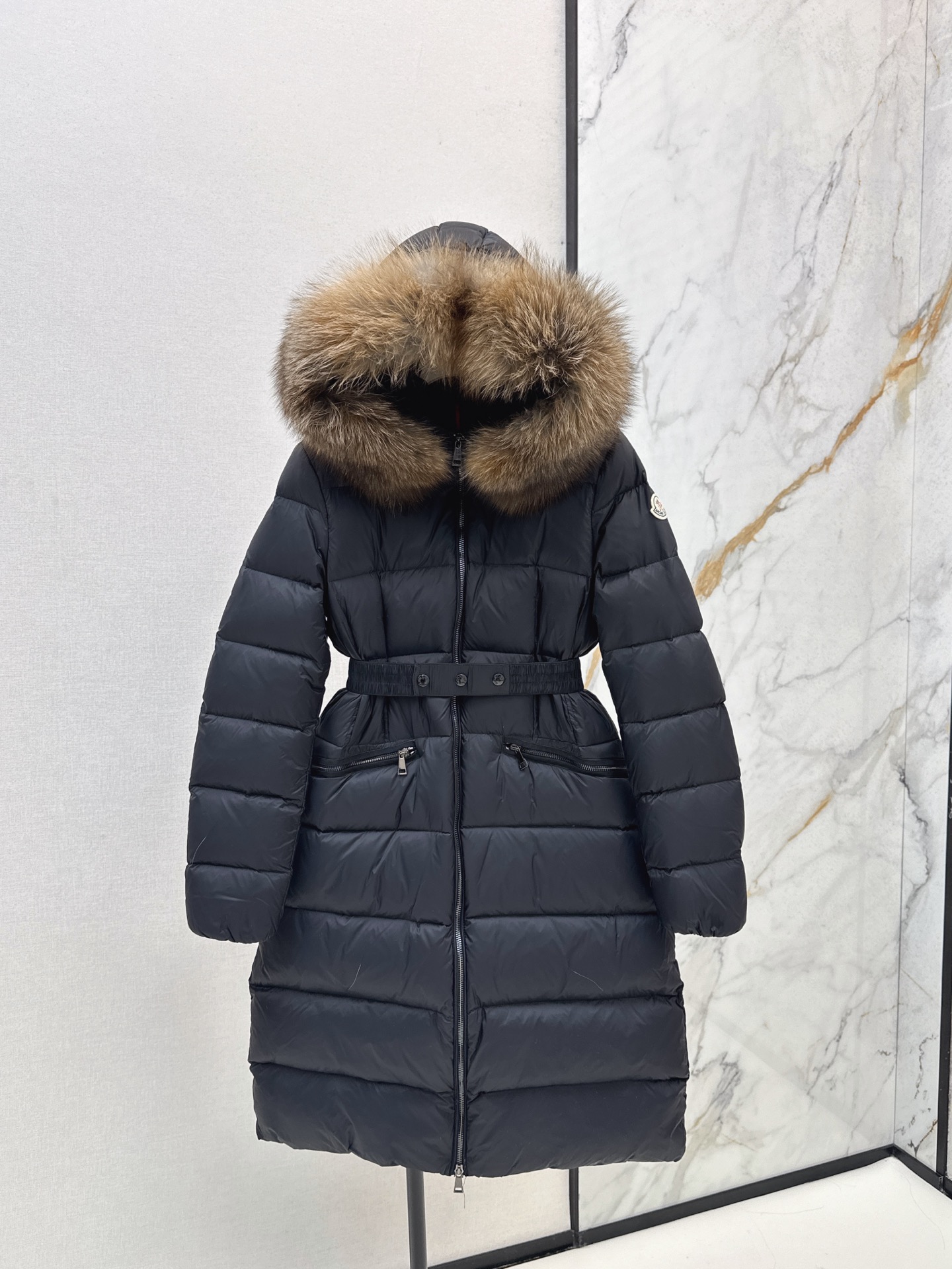 Monc 26fw hooded long down jacket