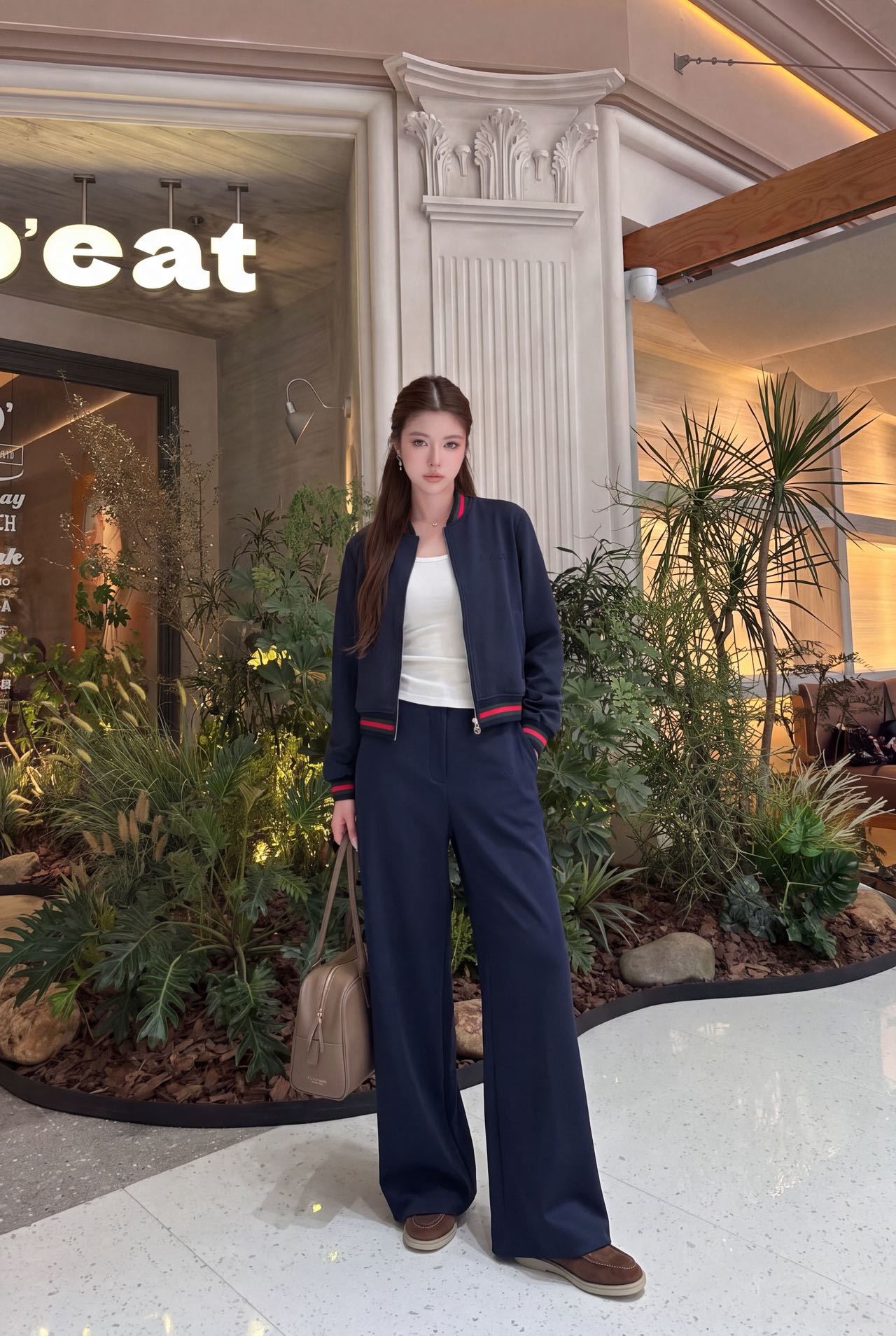 Guc 26fw zipper jacket pants sets