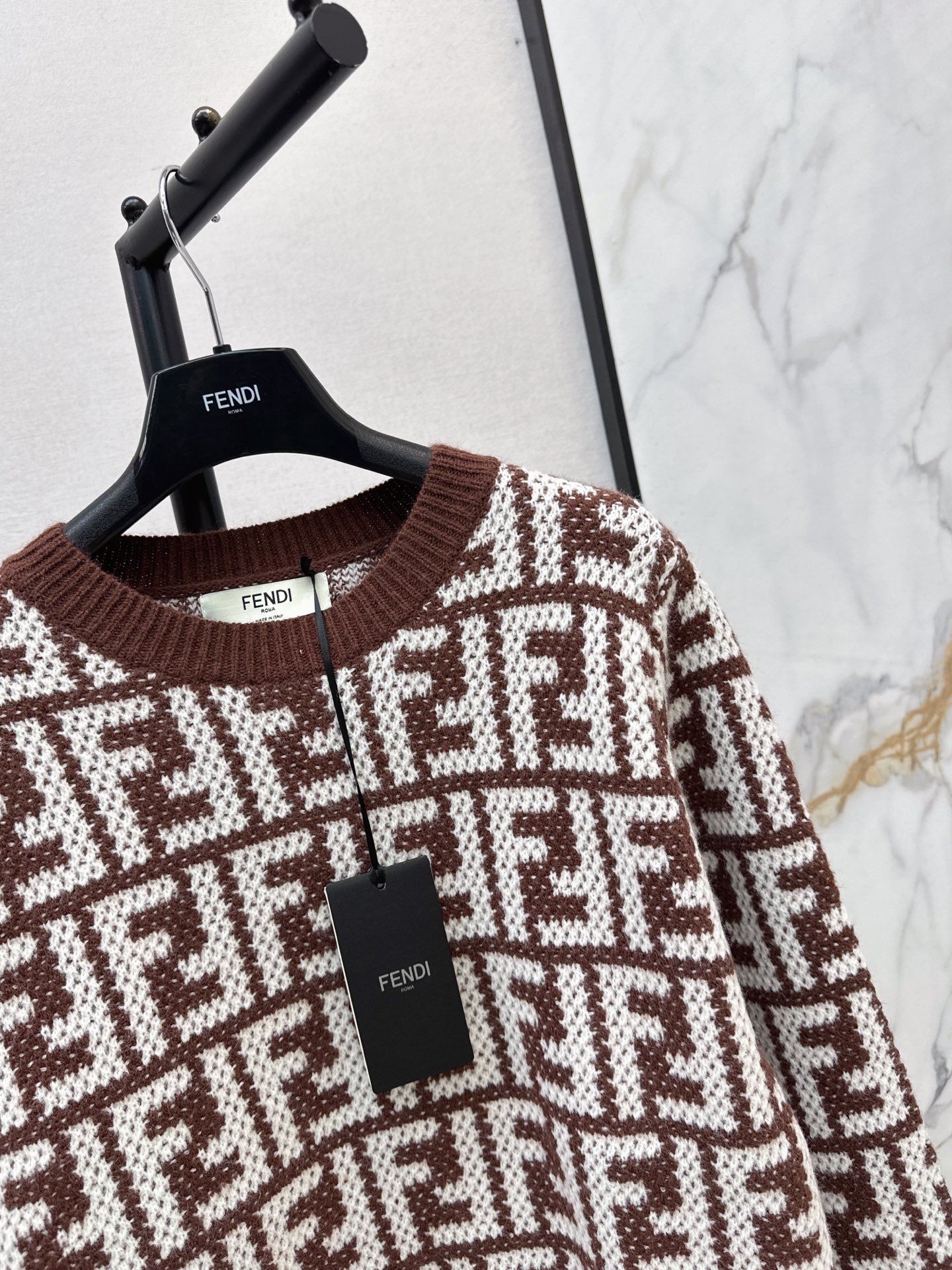 Fen 26fw jacquard sweater