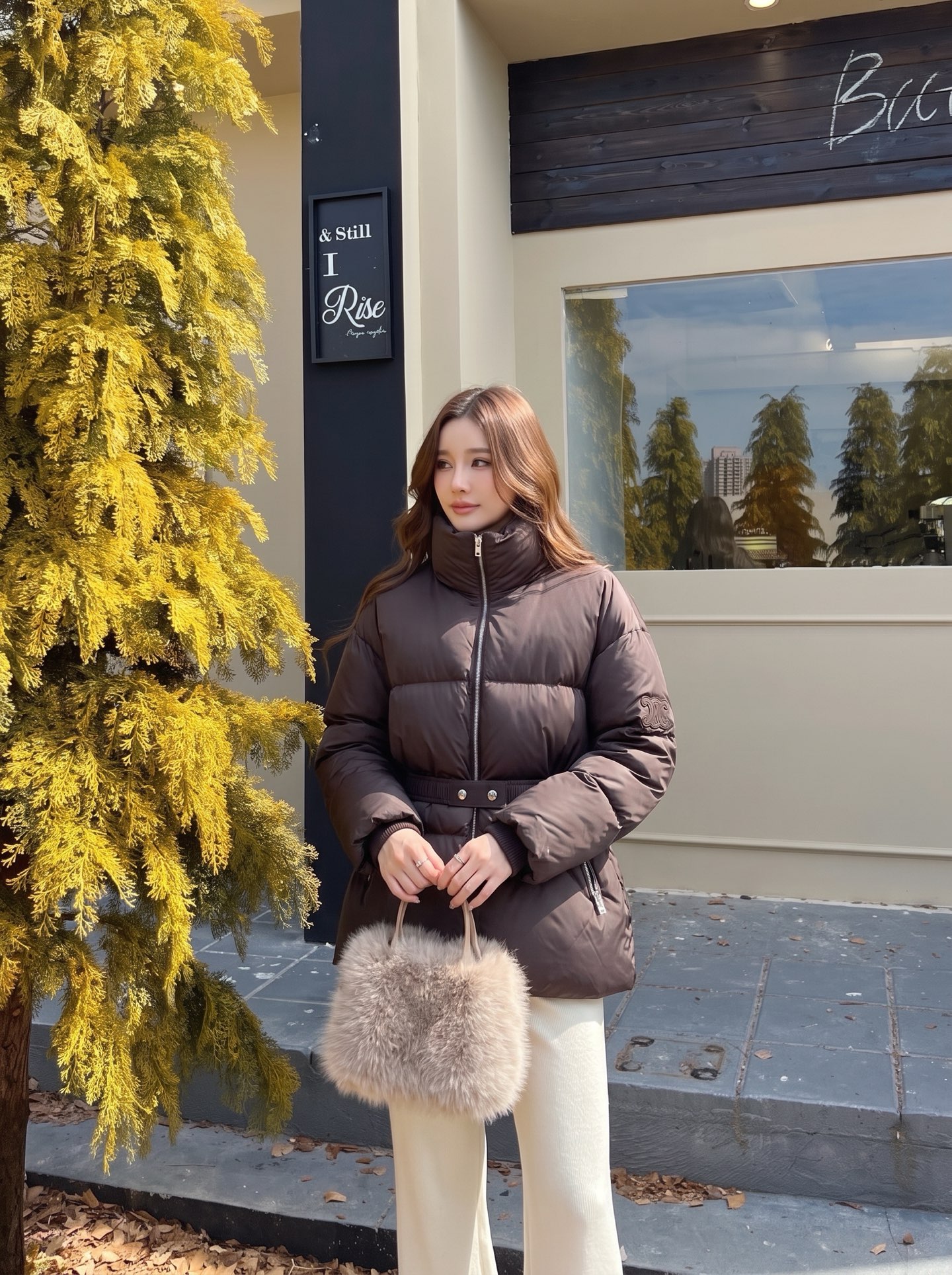 Celi 26fw belted down jacket