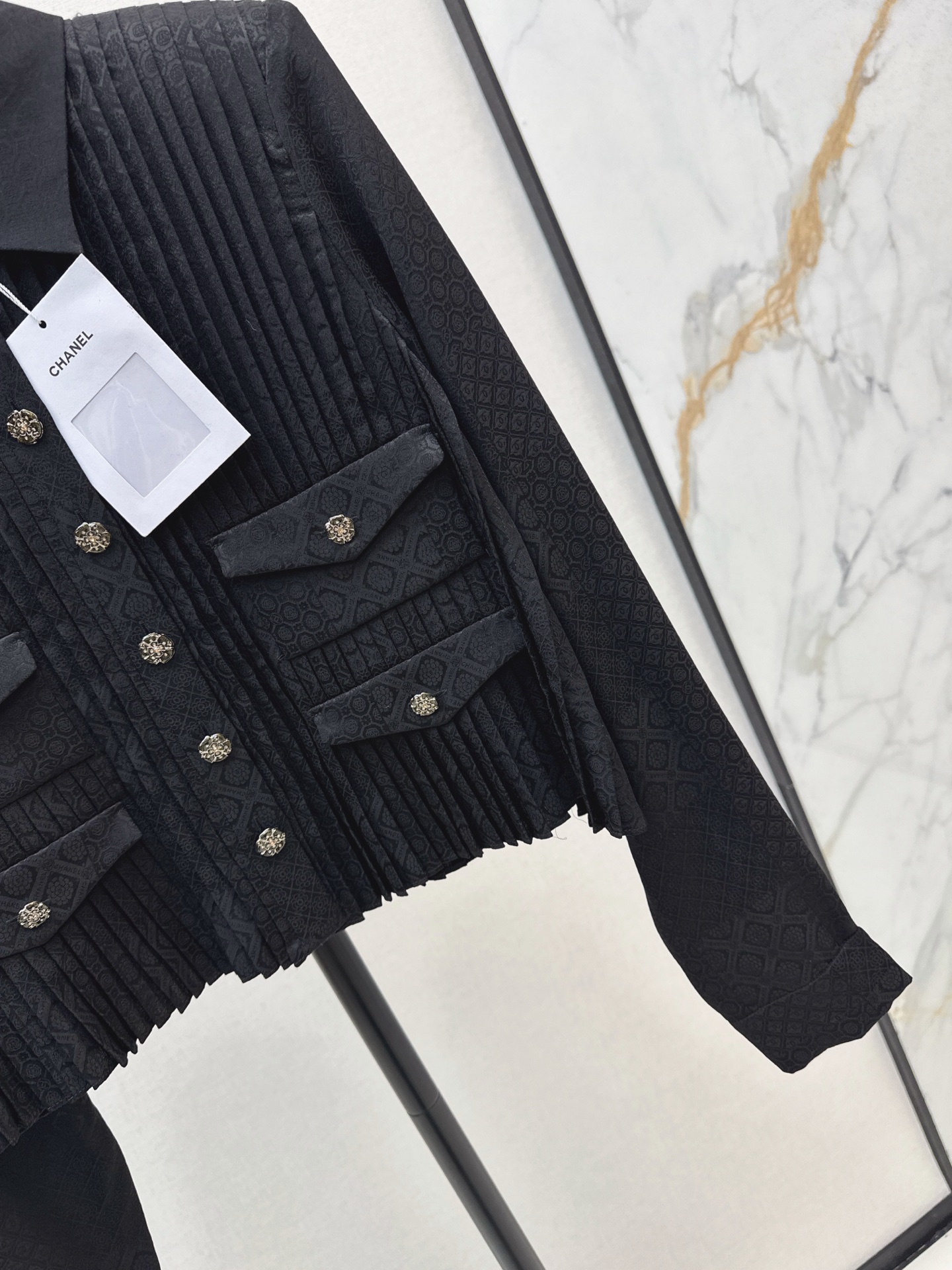 Chan 26fw jacquard silk jacket