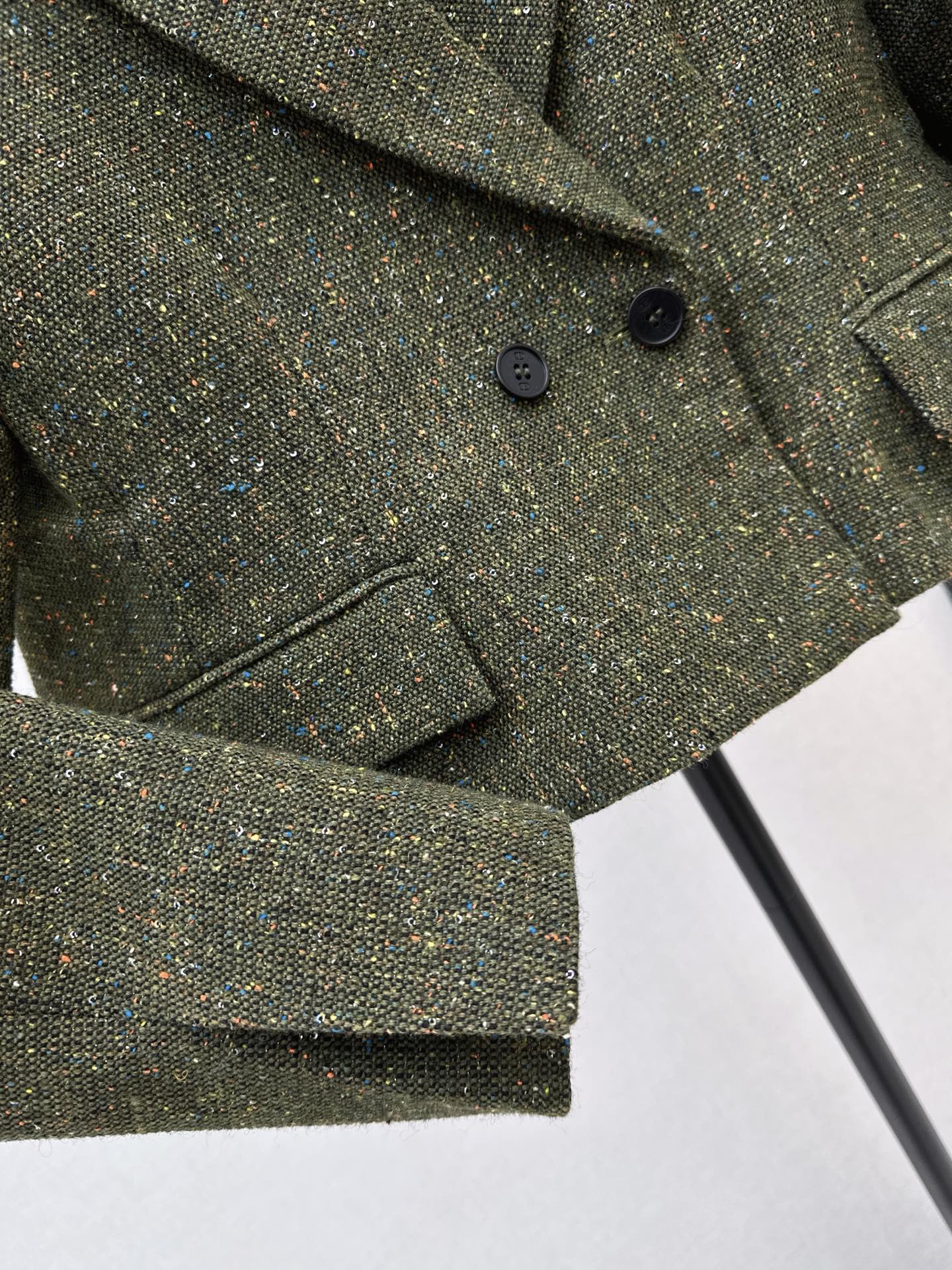 CD 26fw tweed crroped blazer