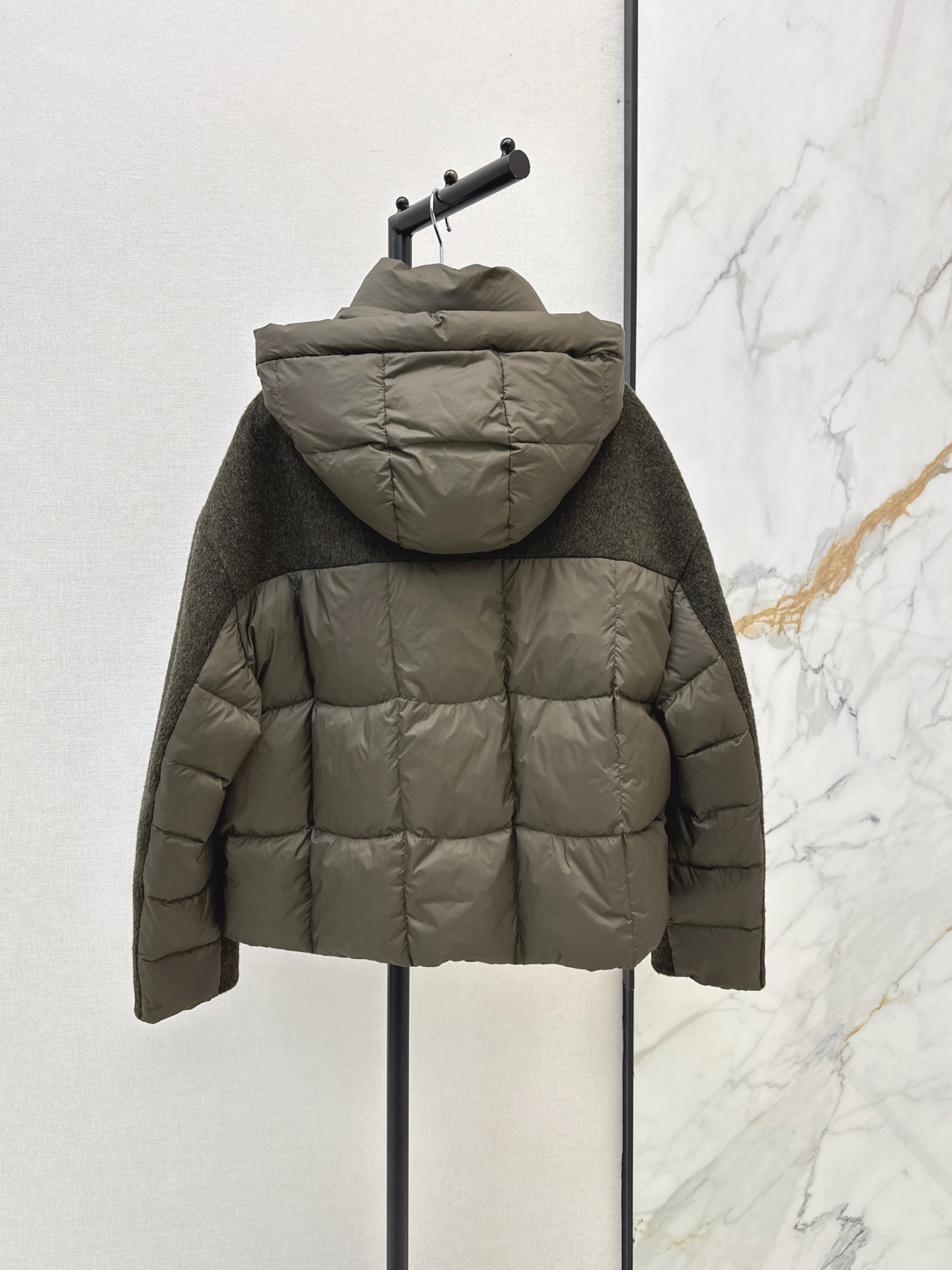 Max 26fw hooded wool contract down jacket