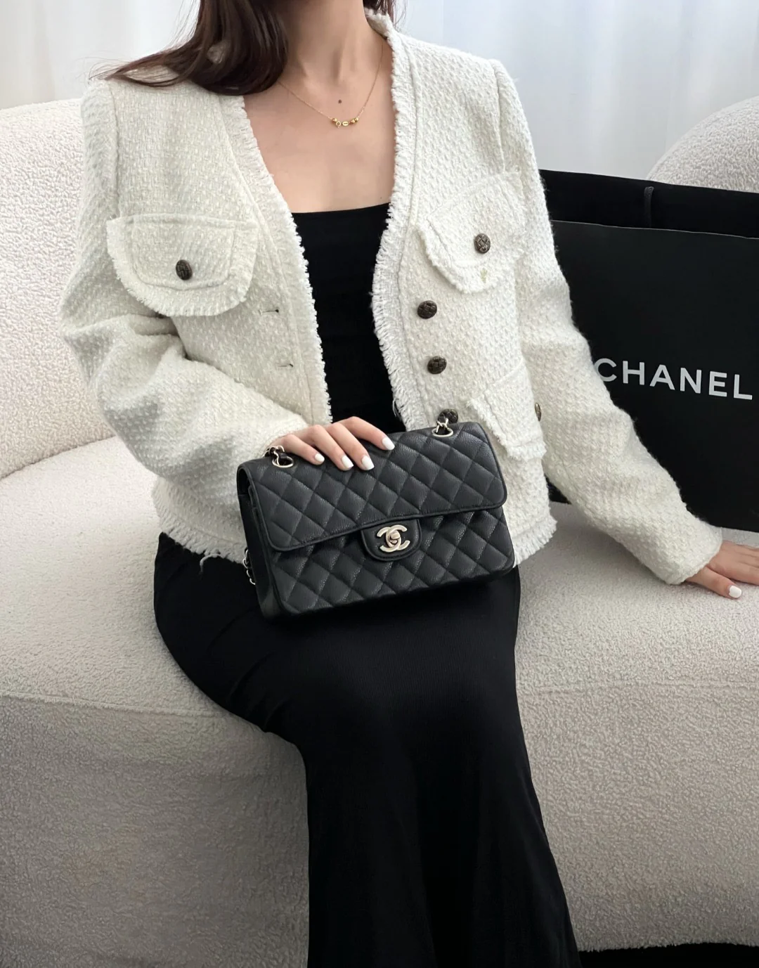 Chan cf23 chain shoulder bag