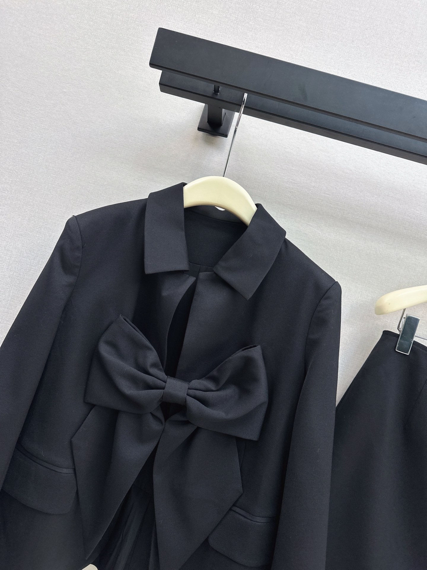 Chan 26fw bow blazer A-line skirt sets